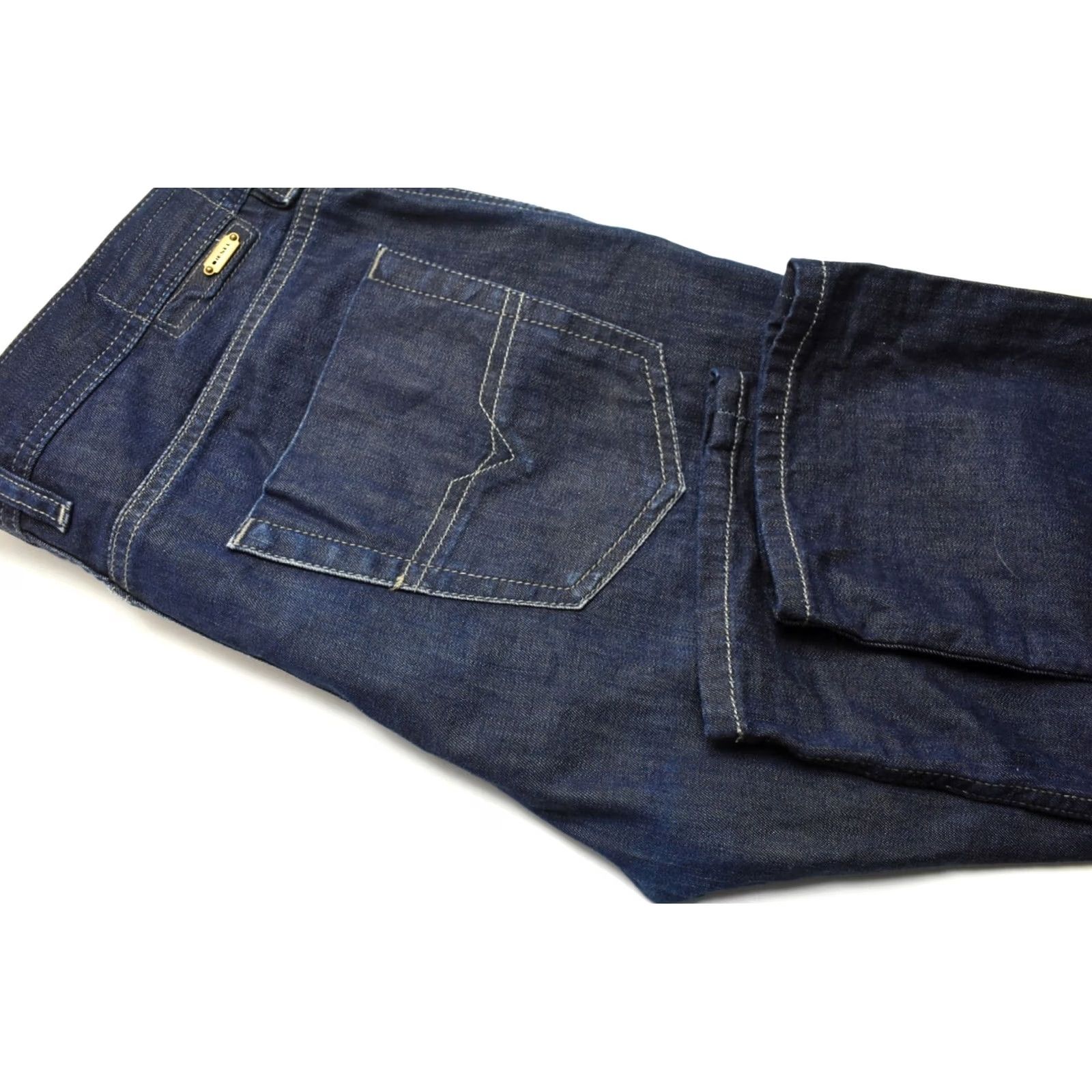 Diesel Diesel Kakee Slim-Carrot 0802A Jeans Men W29/L32 Blue Logo Button Fly Slim Size US 29 - 5 Thumbnail