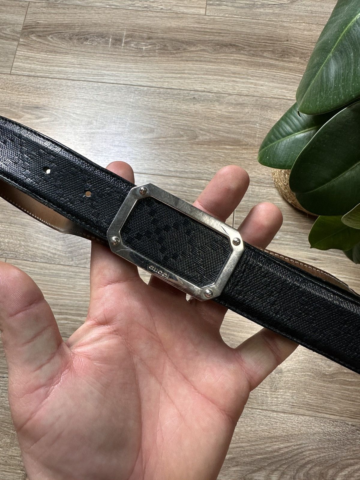 Gucci GUCCI Ssima Mens belt 162946 black Size ONE SIZE - 1 Thumbnail