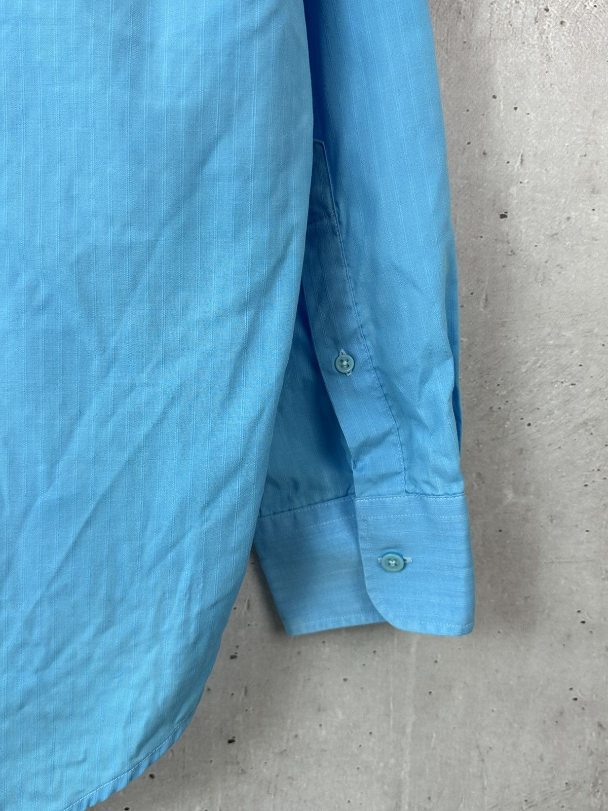 Yves Saint Laurent Vintage YvesSaintLaurent Blue Cotton Logo Long Sleeve Shirt Size US XXL / EU 58 / 5 - 13 Thumbnail