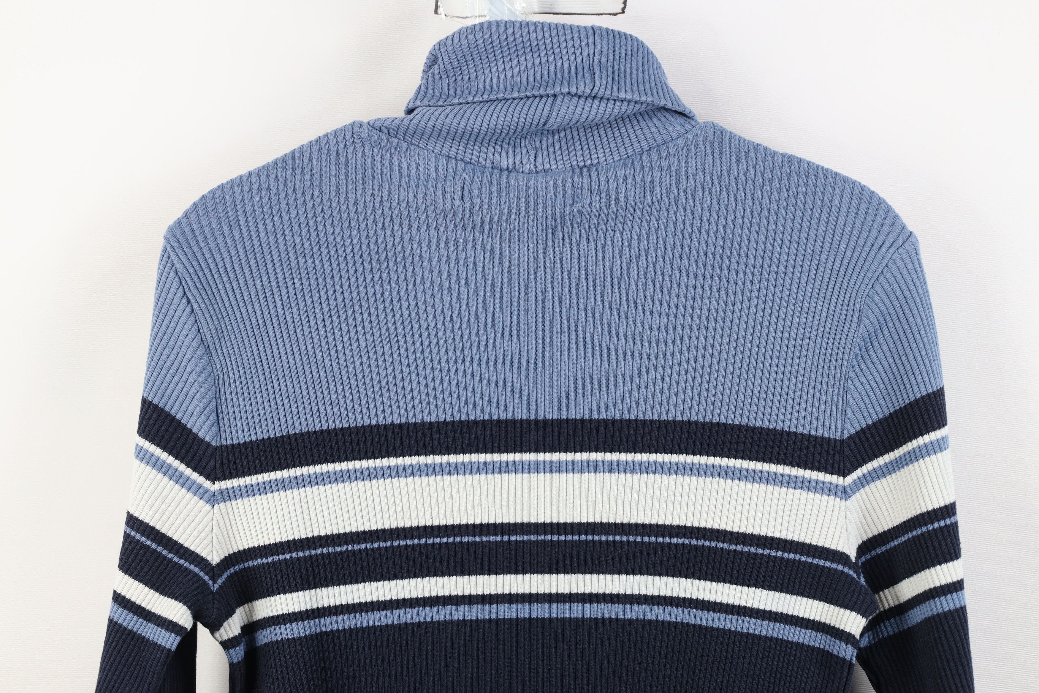 Vintage Vintage 90s Y2K Dawsons Creek Striped Knit Turtleneck Shirt Size L / US 10 / IT 46 - 10 Thumbnail