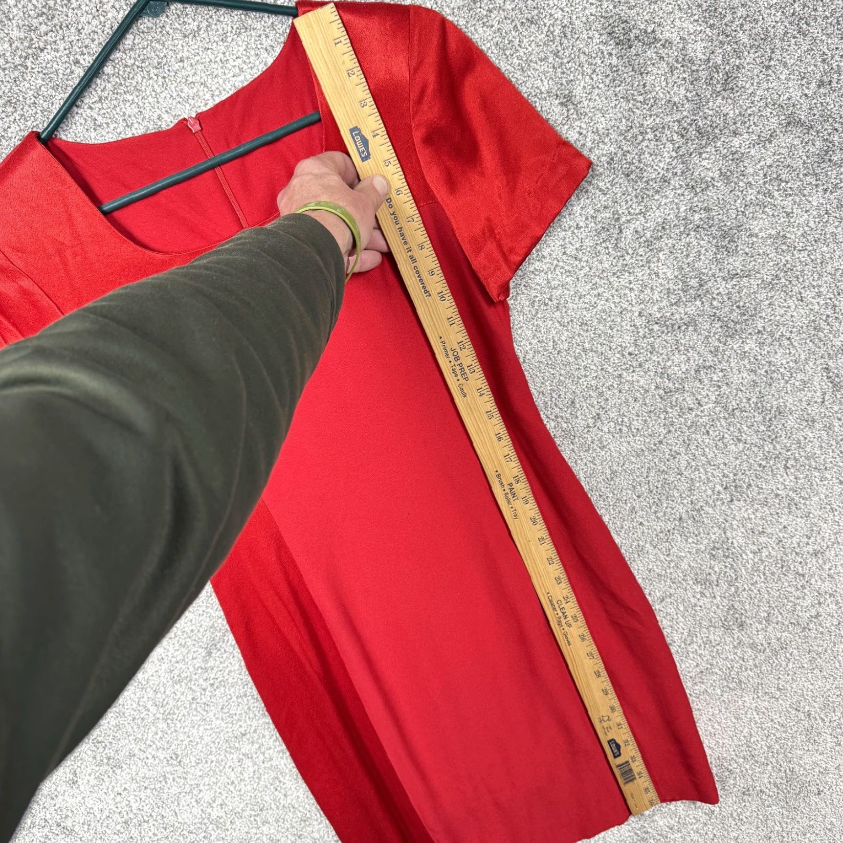 Vintage VINTAGE Quadra Dress L Women Short Sleeve Knee Length Red Solid Cocktail Party/Cocktail Size L / US 10 / IT 46 - 2 Thumbnail