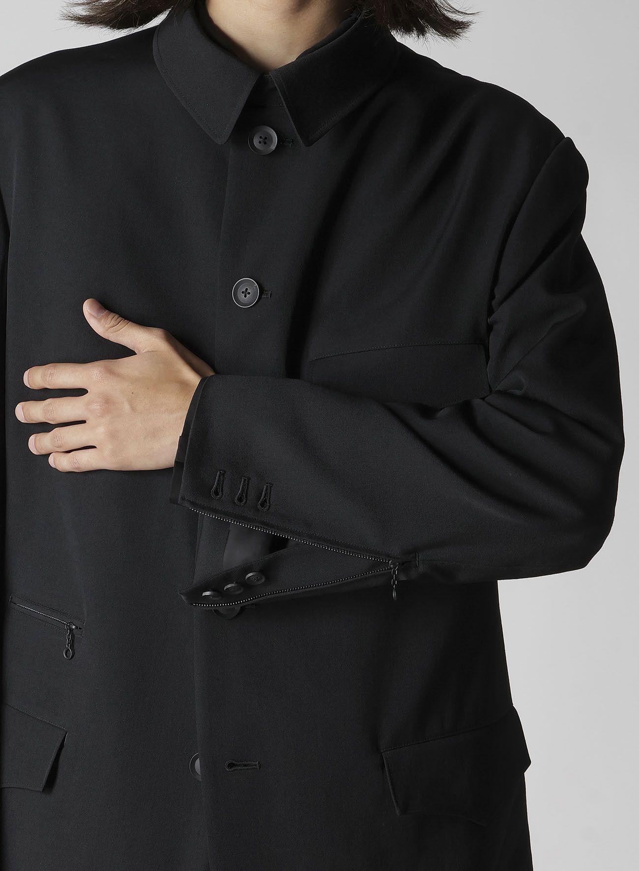 Yohji Yamamoto Yohji Yamamoto Pour Homme HOOK COLLAR 5 SINGLE JACKET BLAZER Size US M / EU 48-50 / 2 - 11 Thumbnail