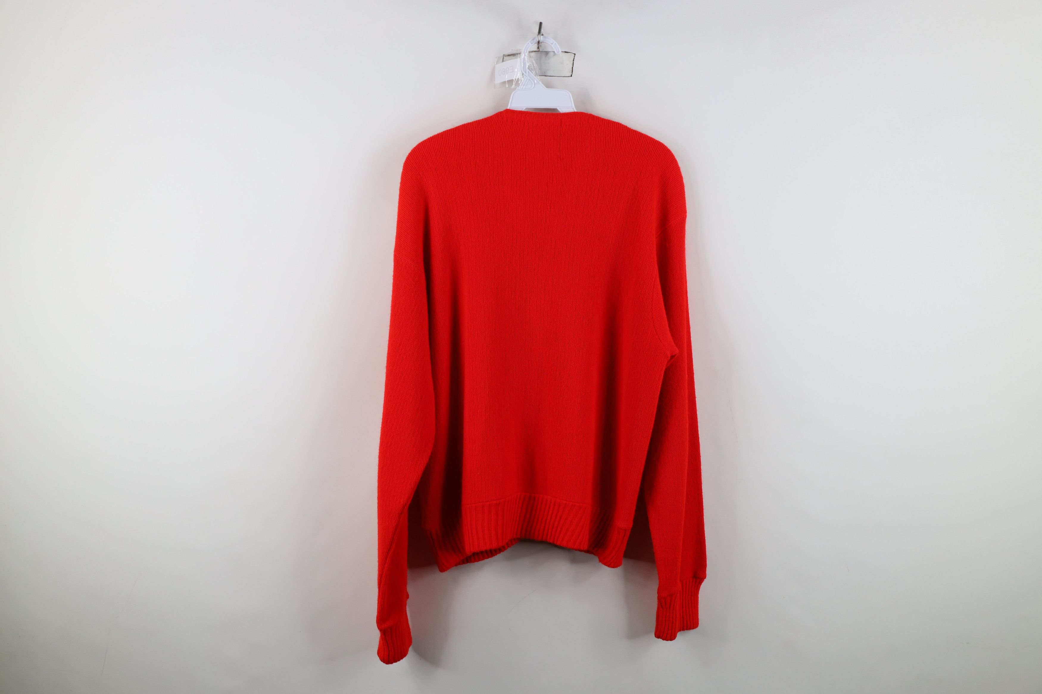Vintage Vintage 50s 60s Streetwear Knit Cardigan Sweater Red USA Size US L / EU 52-54 / 3 - 10 Thumbnail