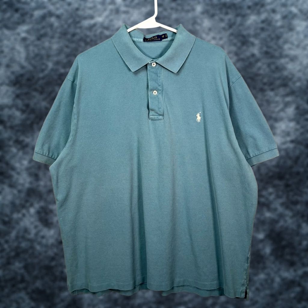 Polo Ralph Lauren Polo Ralph Lauren Polo Shirt Mens Size 2XB Big & Tall Blue Short Sleeve Knit Cotton Logo Collar Polo Shirt Size US XXL / EU 58 / 5 - 1 Thumbnail