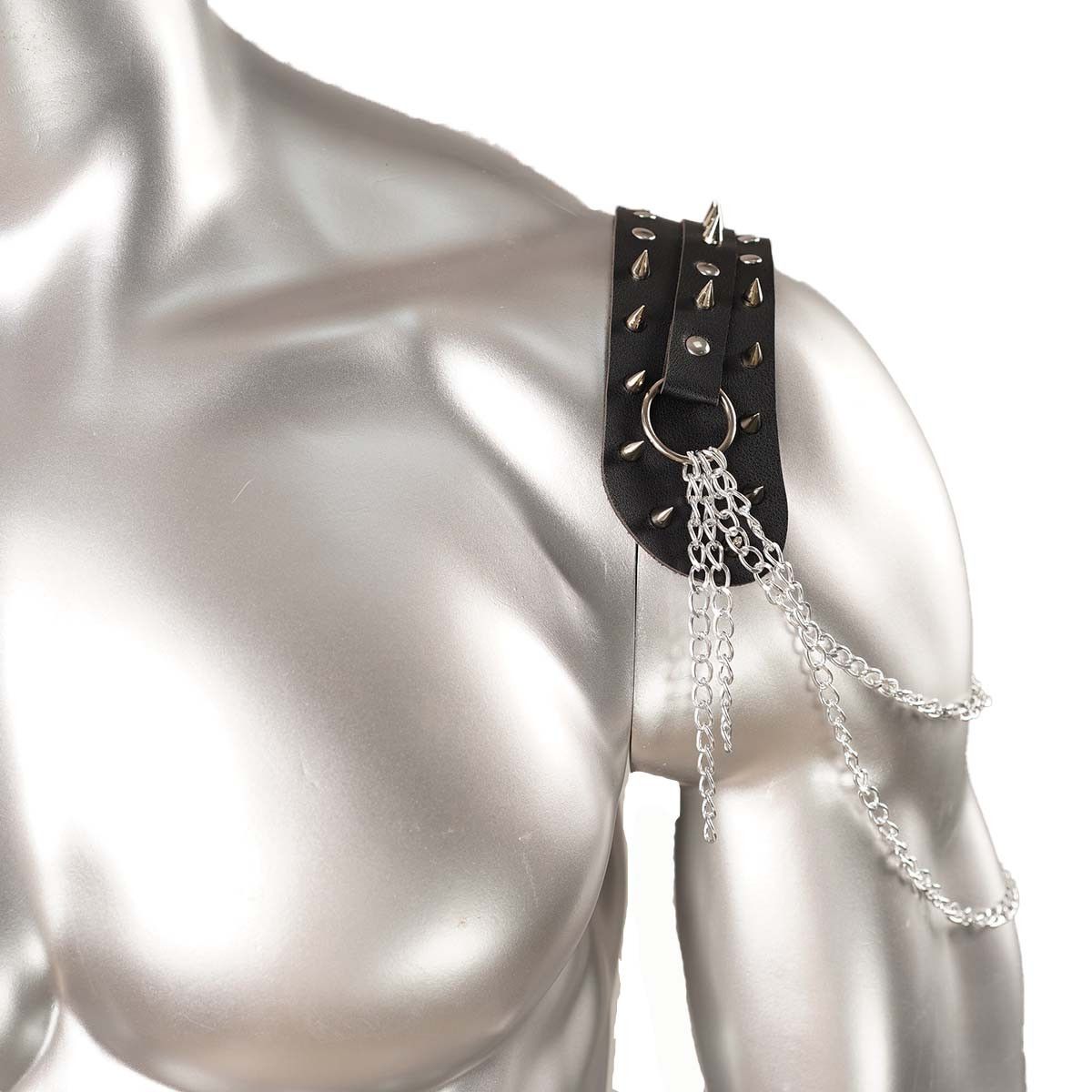 Vintage Shoulder Epaulettes Leather Spike Size ONE SIZE - 4 Thumbnail