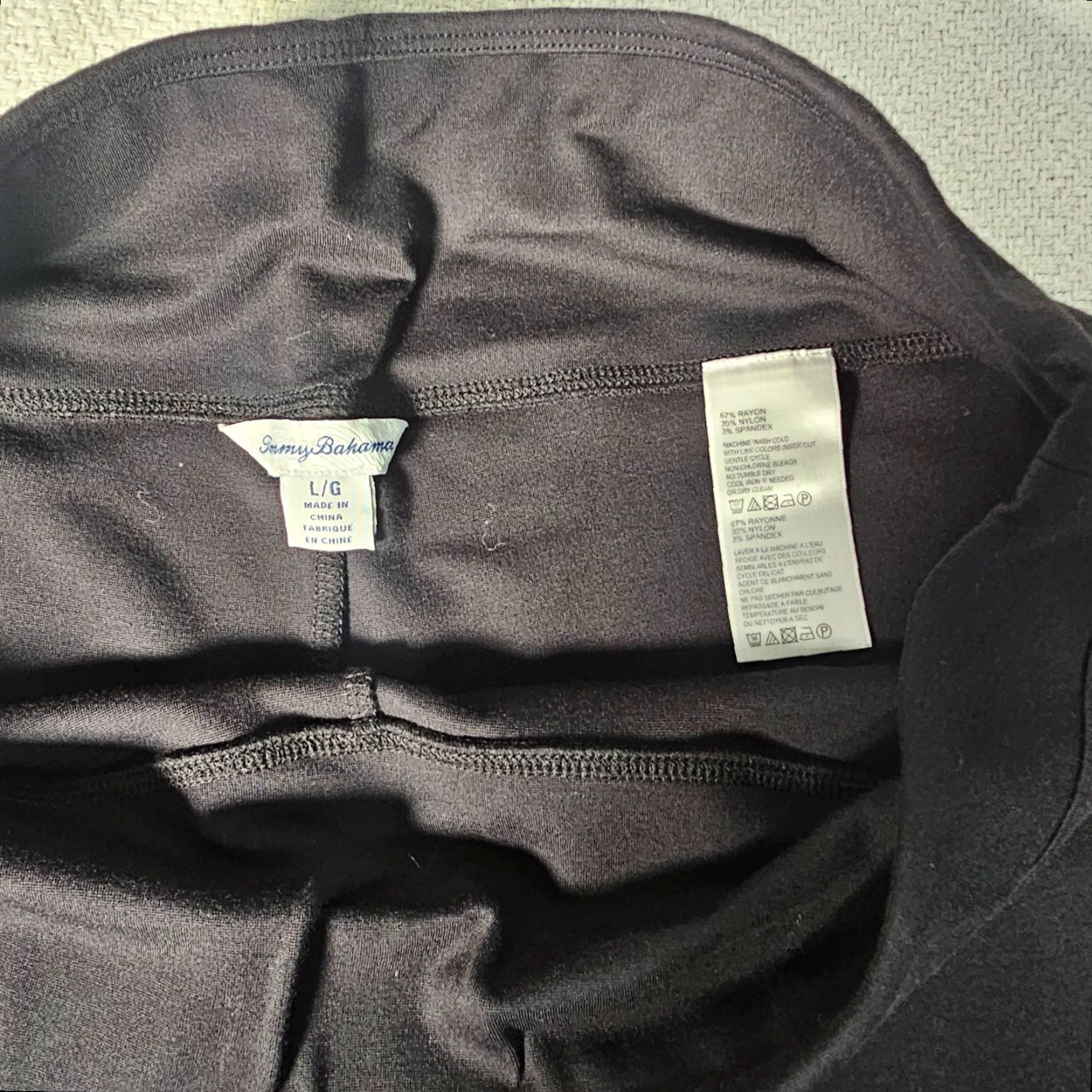 Tommy Bahama Tommy Bahama Pants Womens Large Black Pull-On Pockets Ankle Stretch Size 36" / US 14 / IT 50 - 3 Thumbnail