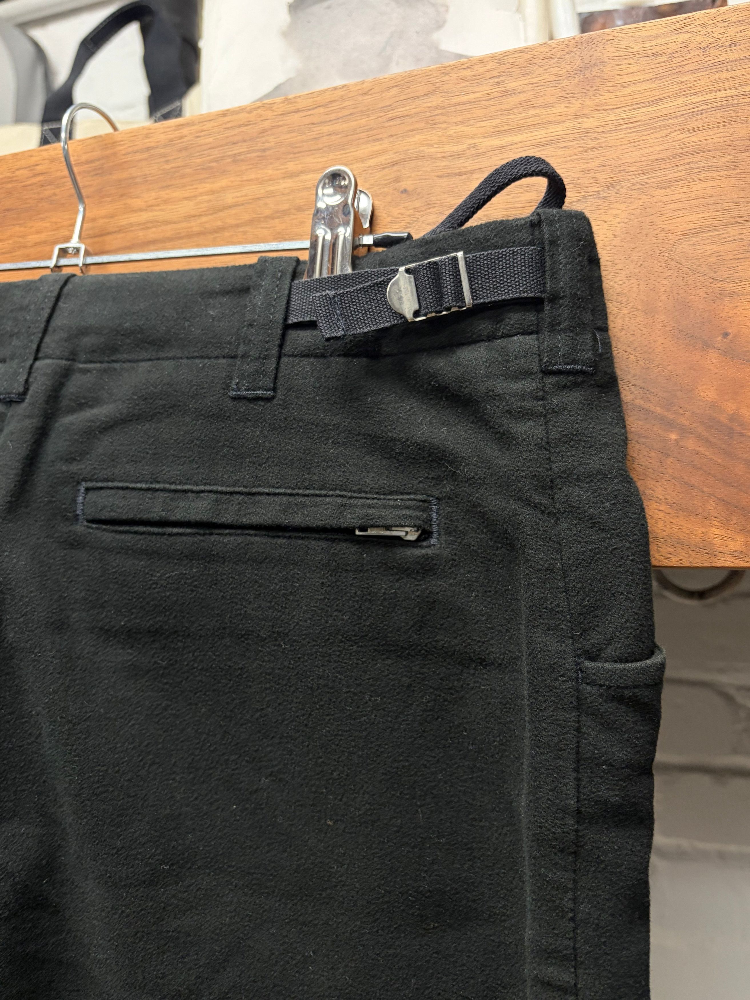 Helmut Lang Helmut Lang Black Wool ‘Biker’ Black Slim Cut Trousers Size US 30 / EU 46 - 5 Thumbnail
