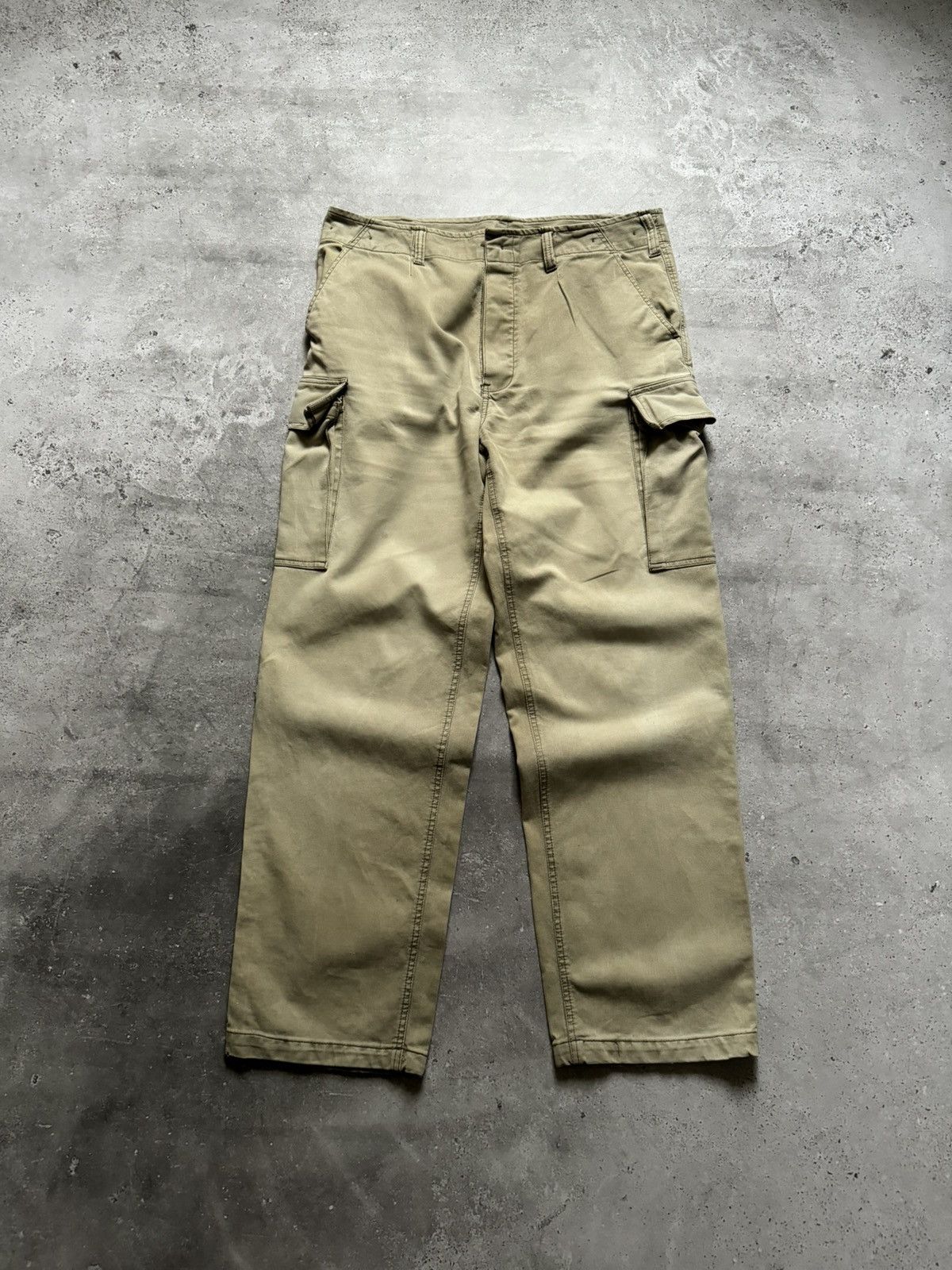 Vintage Vintage 90s Military Beige Cargo Pants Size US 34 / EU 50 - 3 Thumbnail