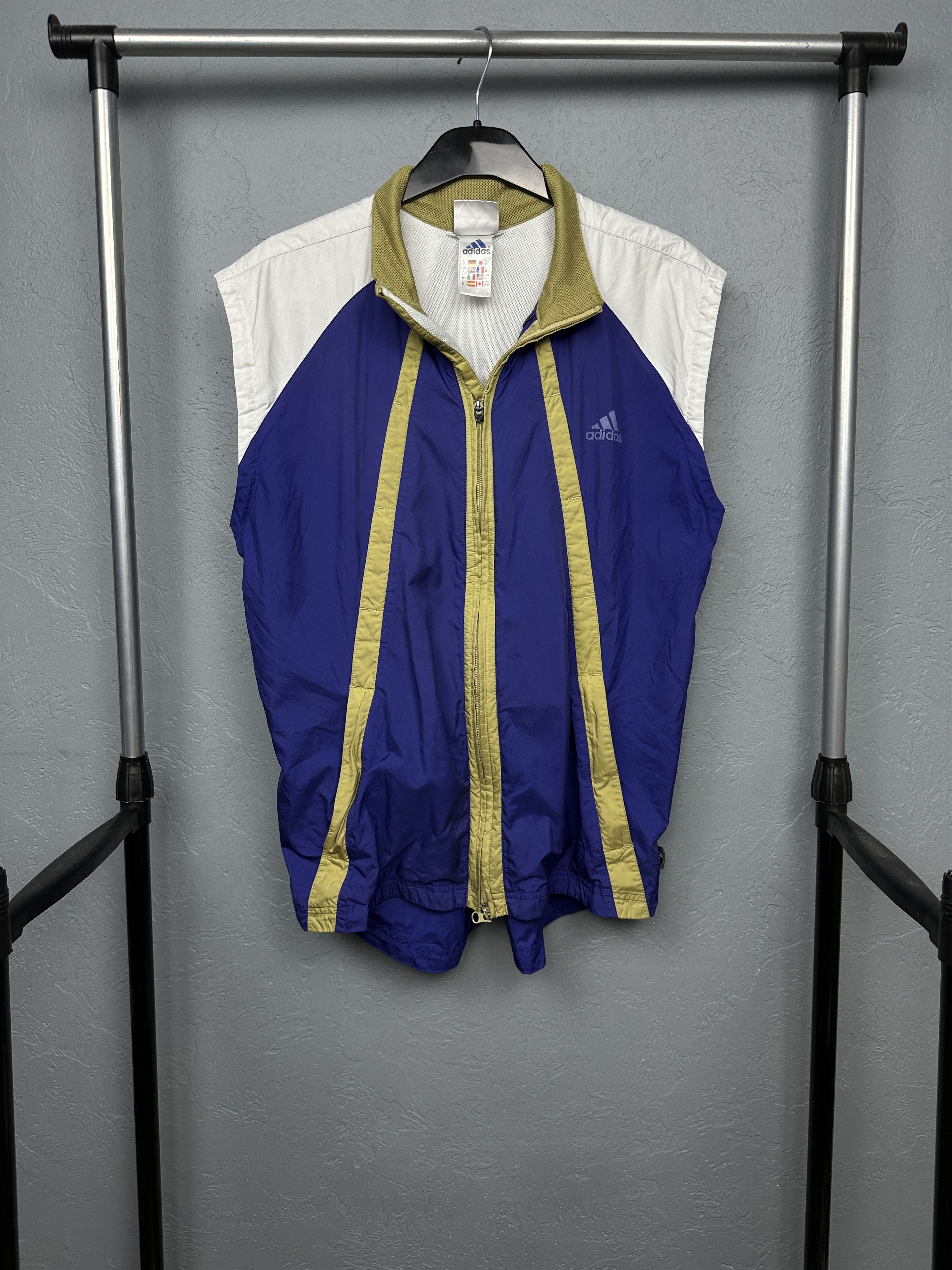 Adidas Adidas 90s Vintage Mens Nylon Vest Size US M / EU 48-50 / 2 - 1 Thumbnail