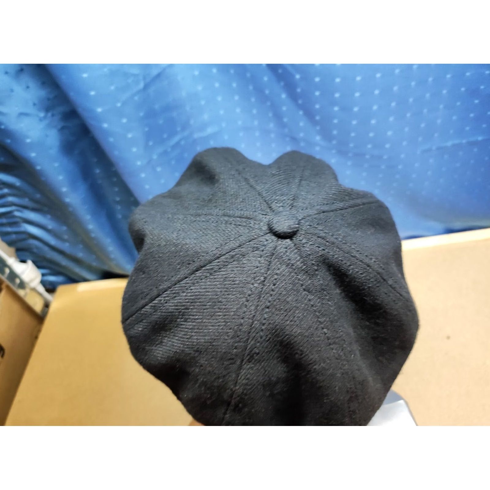 Juicy Couture Juicy Couture Beret Hat Fiddler Yachting Cap Size S-M Black Lined Size ONE SIZE - 5 Thumbnail