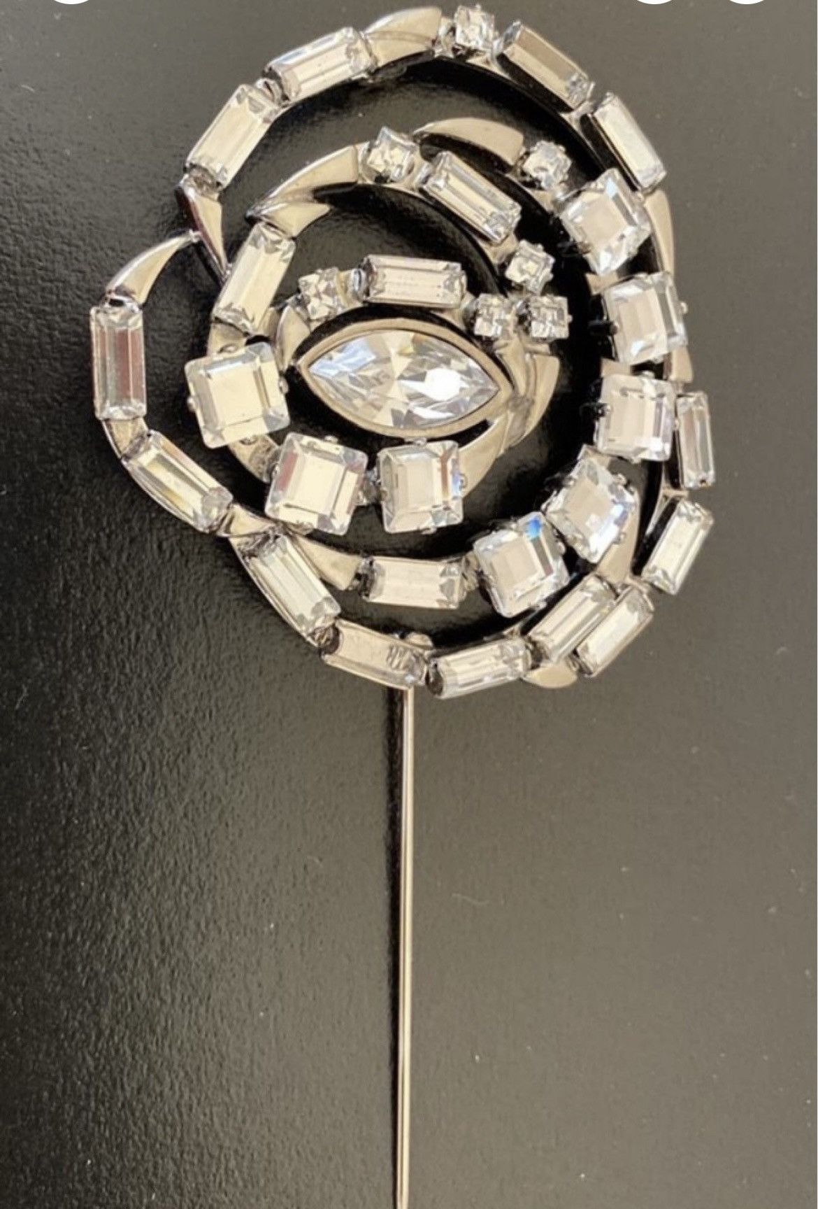 Gucci limited Edition Gucci Rhodium GG Played Crystal brooch Size ONE SIZE - 8 Thumbnail