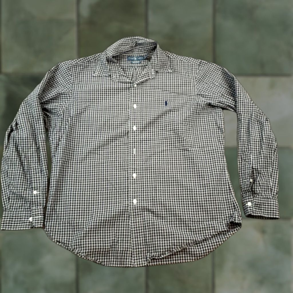 Ralph Lauren Ralph Lauren Plaid Button Up Long Sleeve Shirt Mens XL Blue Green Cotton Size US XL / EU 56 / 4 - 1 Thumbnail