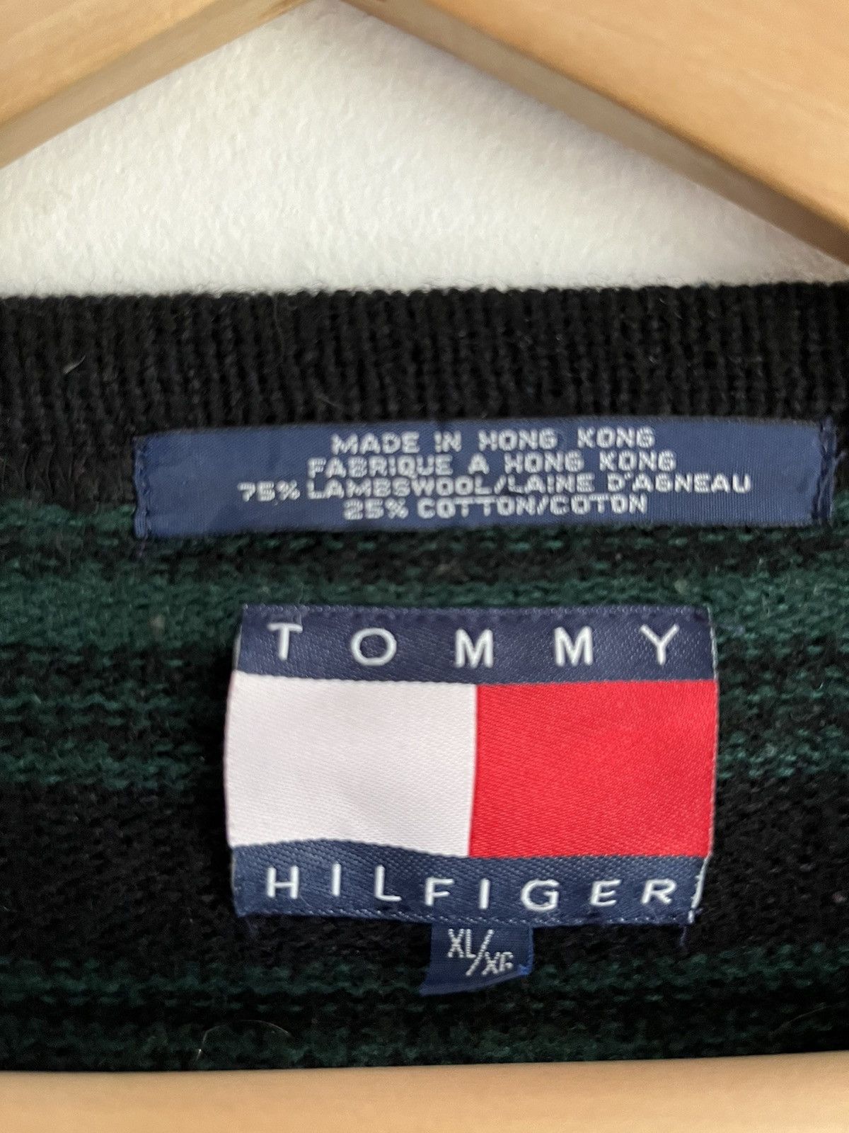 Tommy Hilfiger × Vintage Vintage Y2K Tommy Hilfiger Wool blend sweater striped Size US XL / EU 56 / 4 - 3 Thumbnail