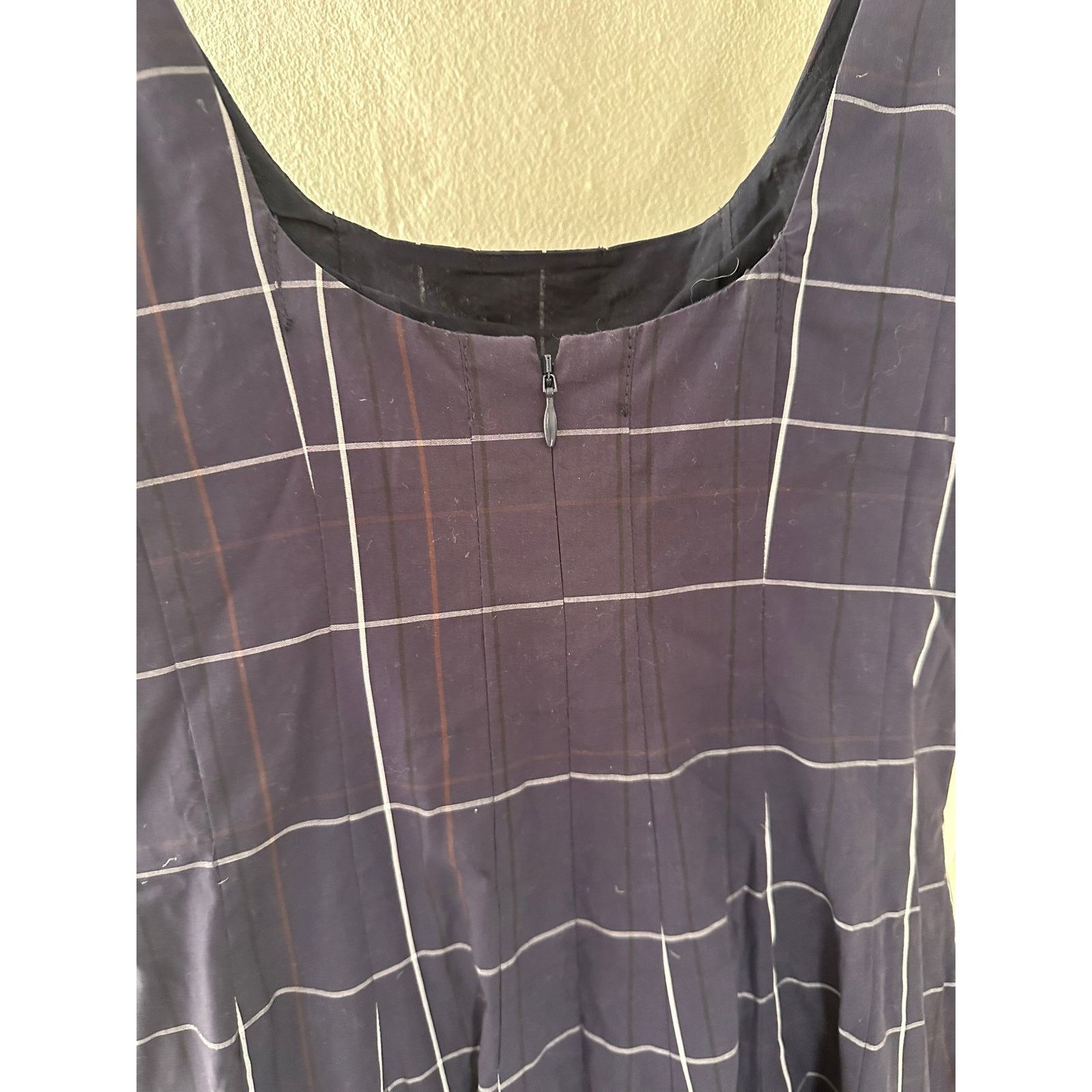 Staud STAUD Wells Dress Navy Plaid 2 Size XS / US 0-2 / IT 36-38 - 4 Thumbnail