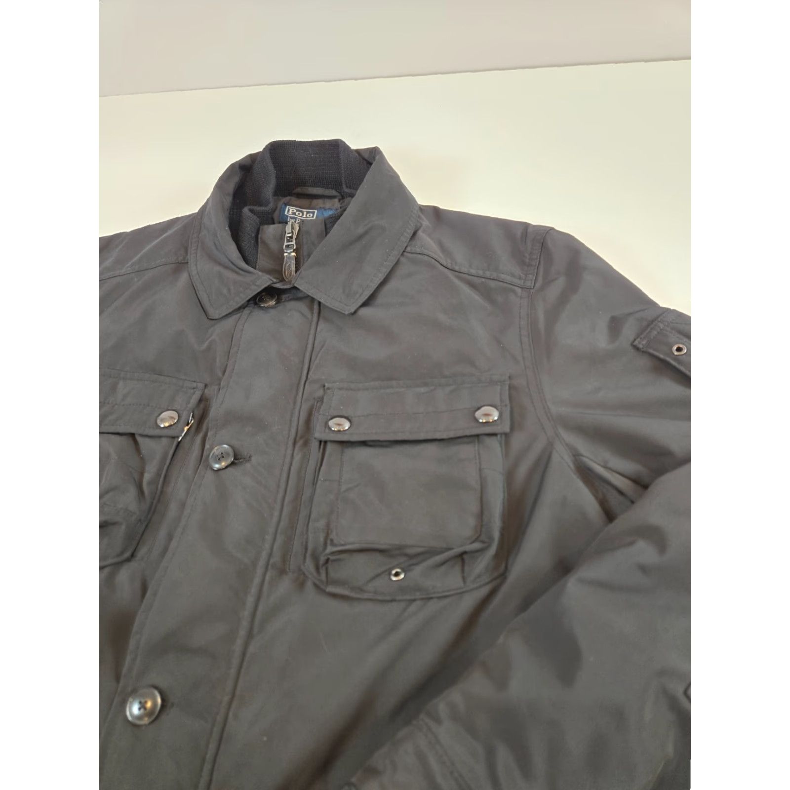 Polo Ralph Lauren VINTAGE Polo Ralph Lauren Coat Military Jacket Hooded Insulated Black 2XL Men’s Leather Trim Stand-Up Collar Full Zip Pockets Size US XXL / EU 58 / 5 - 3 Thumbnail