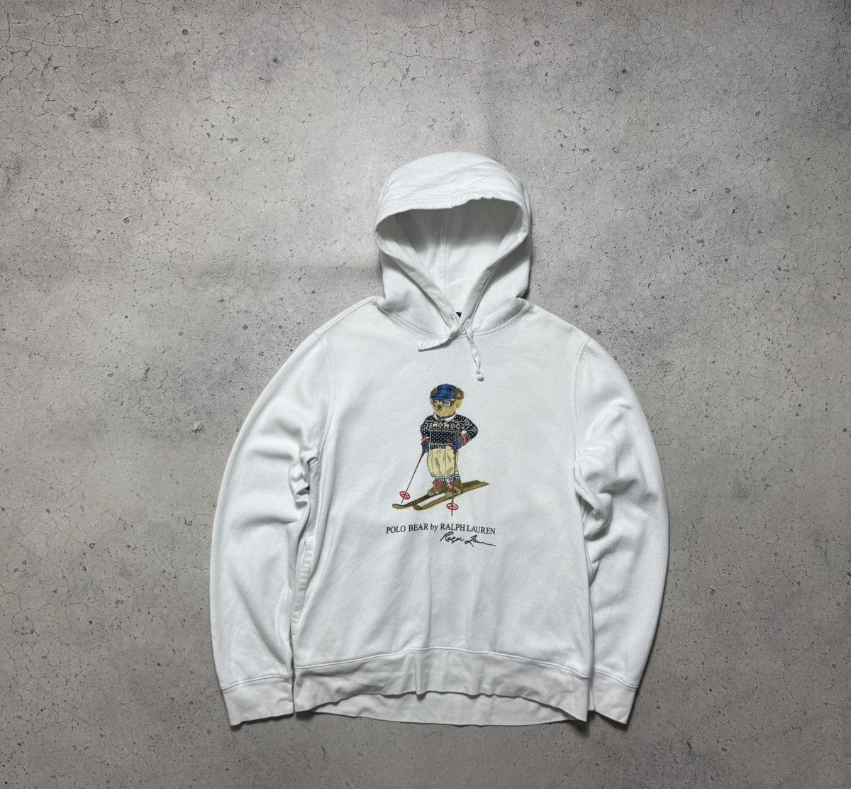 Polo Ralph Lauren Polo Ralph Lauren Bear Big Logo White Hoodie PRL Size M Size US M / EU 48-50 / 2 - 2 Thumbnail
