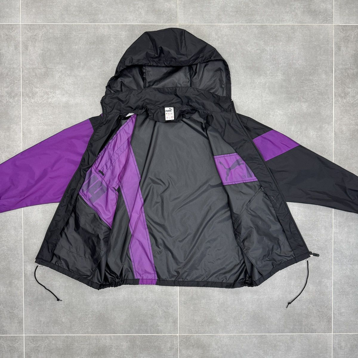 Puma Vintage Puma Big Logo Nylon Windbreaker Jacket 80s 90s Men Size US L / EU 52-54 / 3 - 11 Thumbnail