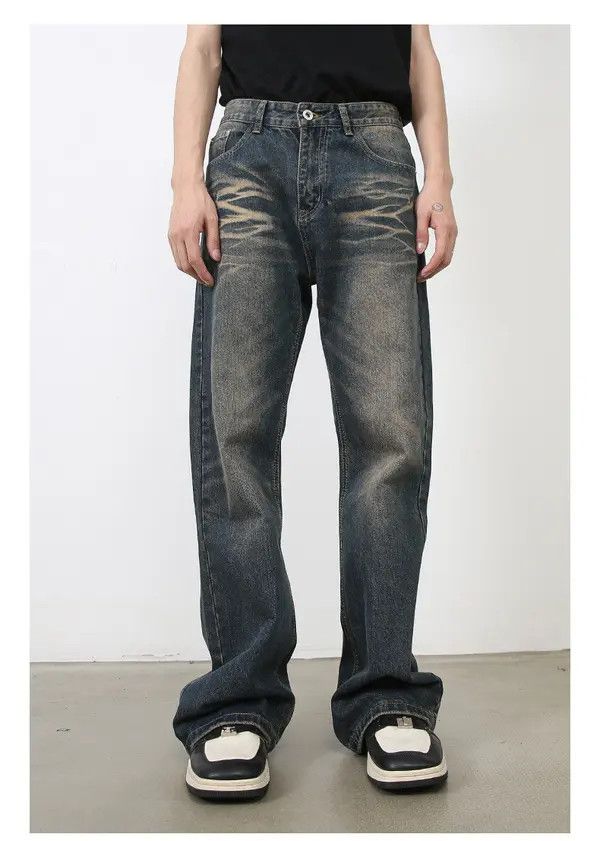 VIBE American high street retro distressed loose flared jeans Size US 32 / EU 48 - 7 Thumbnail