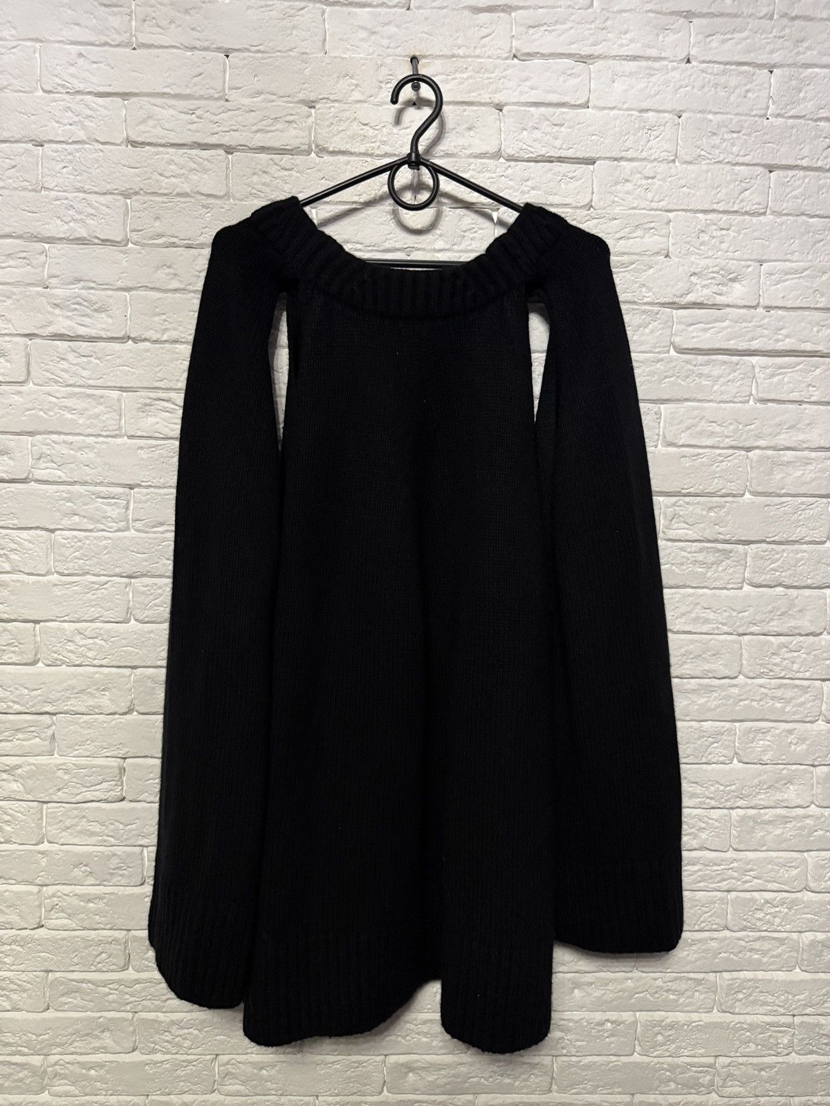 KHAITE Khaite Black Cashmere Knit Oversize Sweater Underarm Cut Out Size L / US 10 / IT 46 - 7 Thumbnail