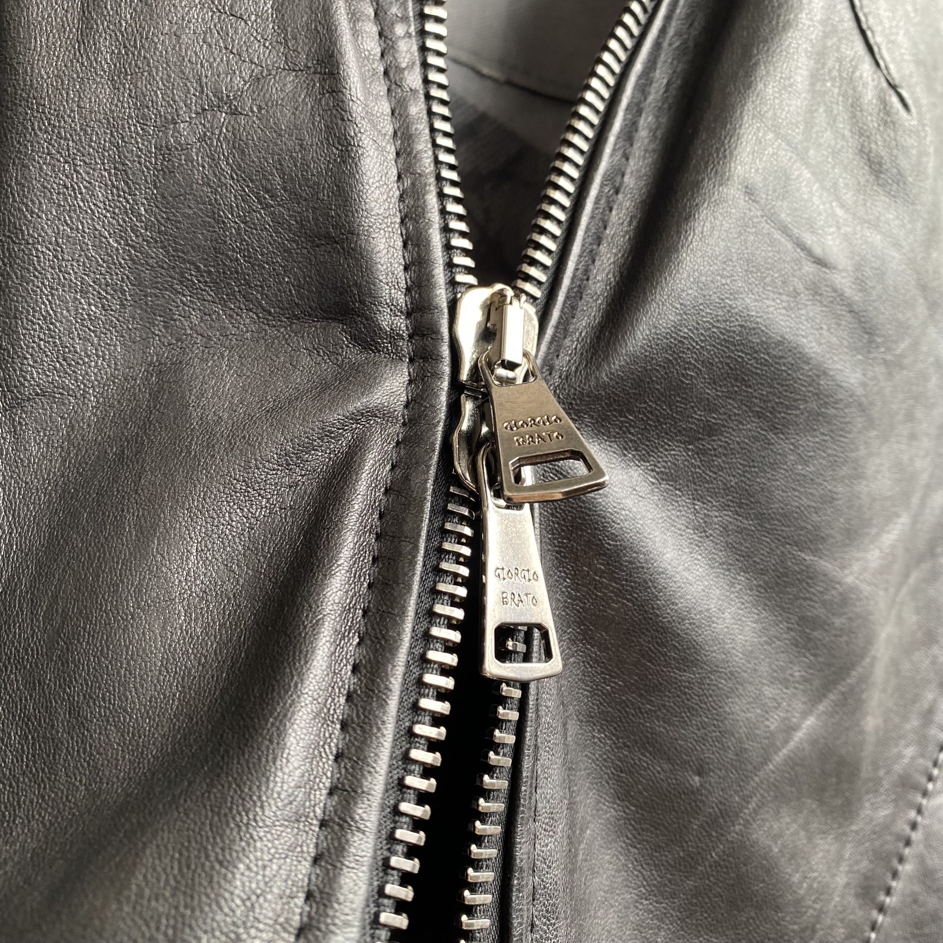 Archive Giorgio Brato Leather Bomber Jacket