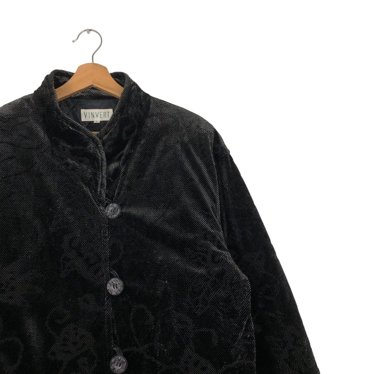Japanese Brand × Vintage 📌Vintage Chore Button Jacket Rich Black Vinvert Size US L / EU 52-54 / 3 - 7 Thumbnail
