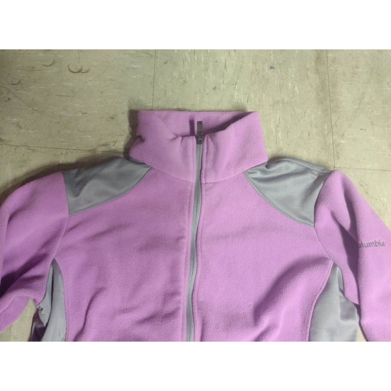 Vintage COLUMBIA Fleece Jacket Full Zip Women's Pink/Gray Size Large Size L / US 10 / IT 46 - 4 Thumbnail