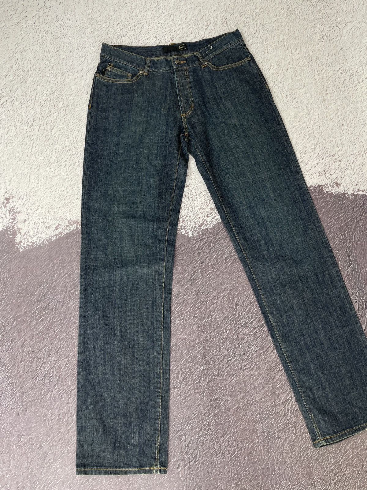 Just Cavalli Roberto Just Cavalli Crystals rhinestones logo denim jeans Size US 32 / EU 48 - 5 Thumbnail