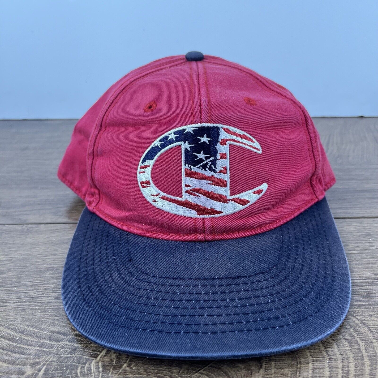 Champion Champion Brand Hat Champion Snapback Adjustable Hat Red Hat Size ONE SIZE - 2 Thumbnail