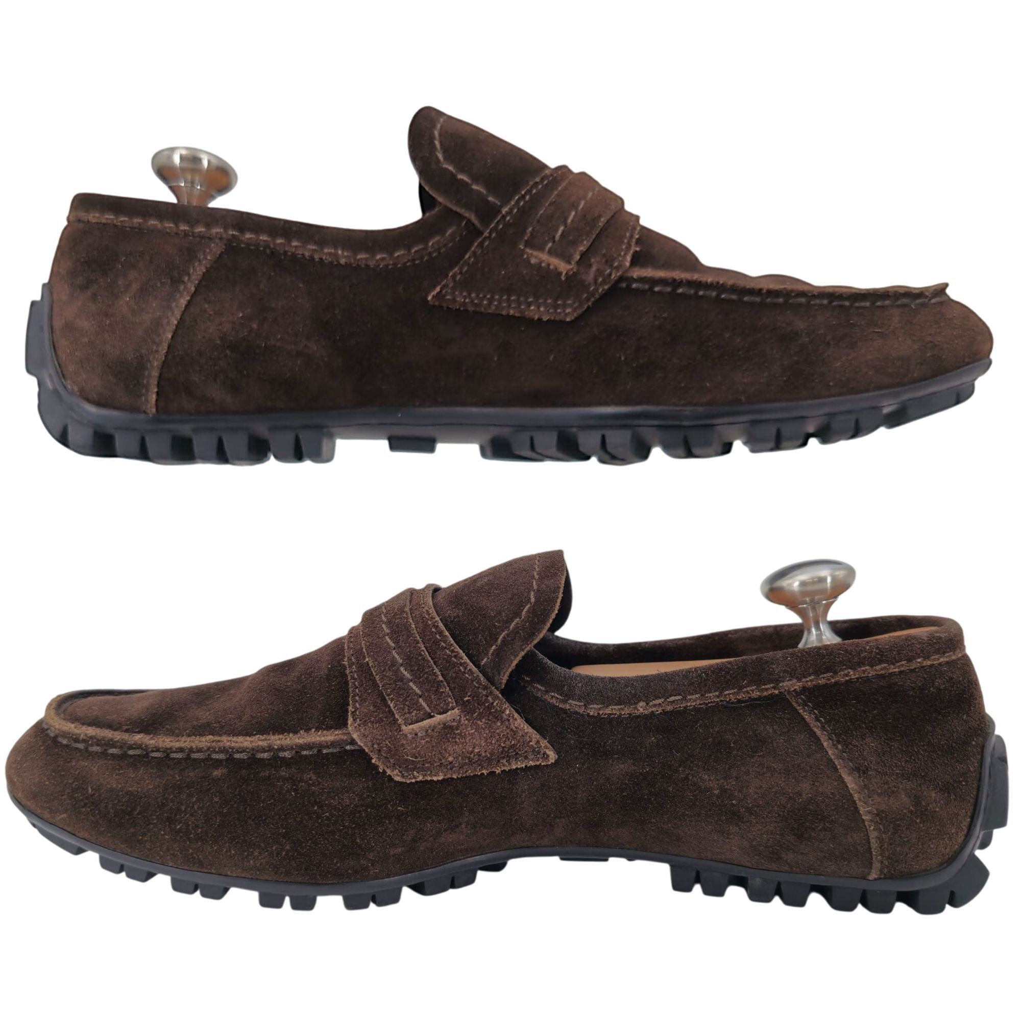 Gucci Gucci Italy Brown Suede Leather Driving Loafers Mens 8 Shoe Size US 8 / EU 41 - 8 Thumbnail