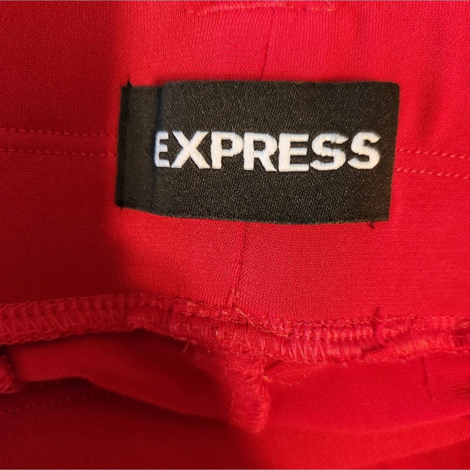 Express Express Pull On Red Trouser Pleated Ankle Pants Small Size 27" / US 4 / IT 40 - 6 Thumbnail