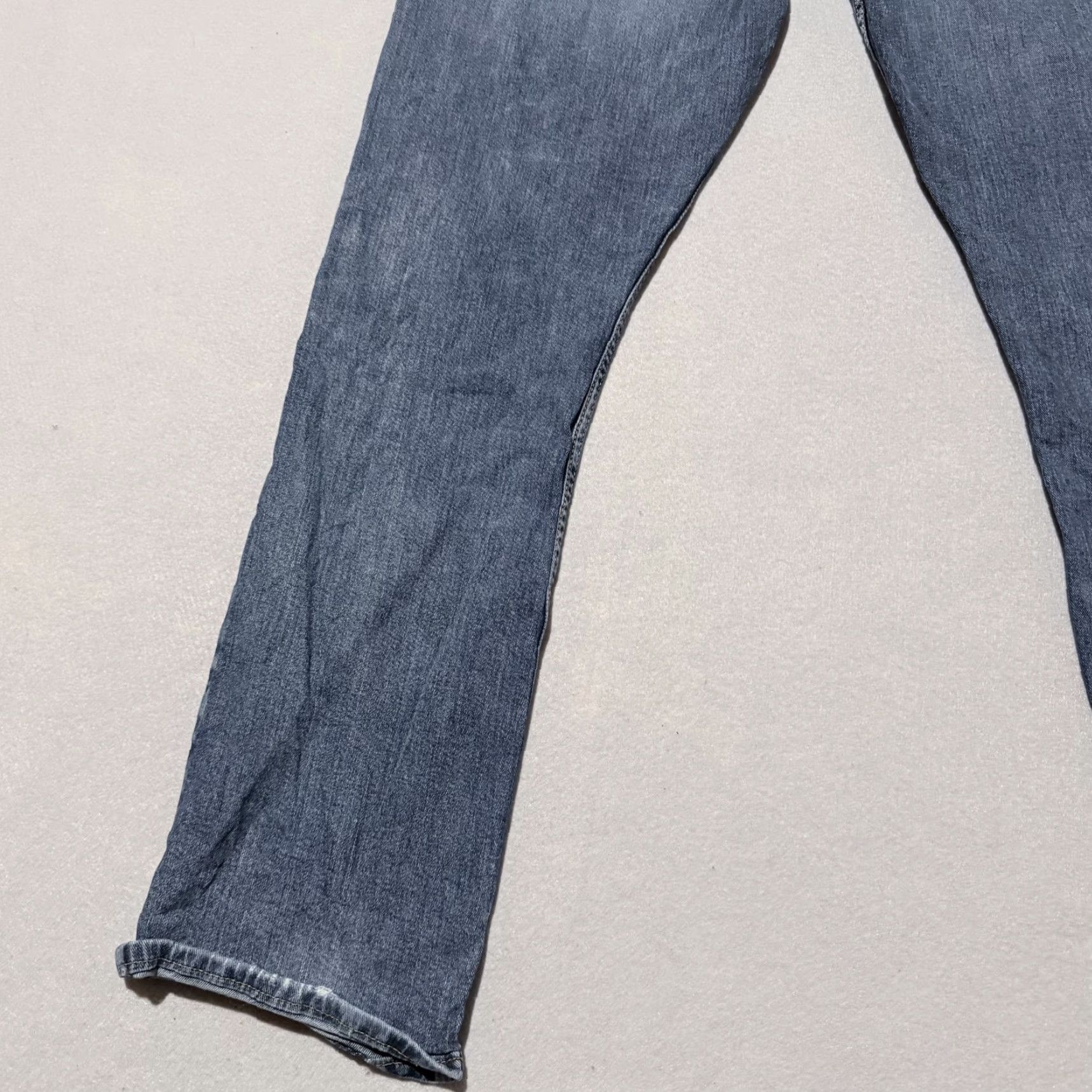 Wrangler Wrangler Jeans Men's Blue Denim Distressed Classic Straight Fit Zip Fly - 32x30 Size US 32 / EU 48 - 7 Thumbnail