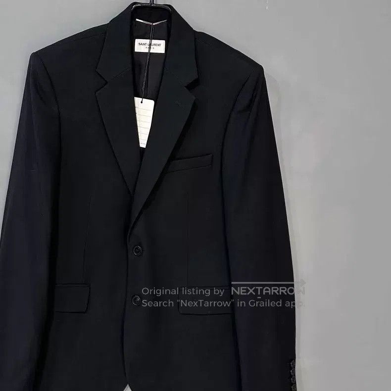 Saint Laurent Paris Saint Laurent Paris Black Single-Breasted Smoking Jacket i Size US M / EU 48-50 / 2 - 2 Thumbnail