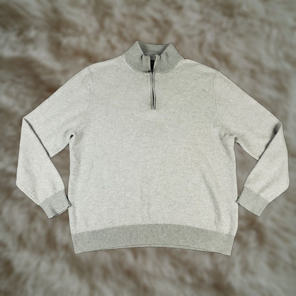 Brooks Brothers Brooks Brothers Sweater XL Gray Knit 1/4 Zip Pullover Mens Classic Casual Size US XL / EU 56 / 4 - 1 Thumbnail