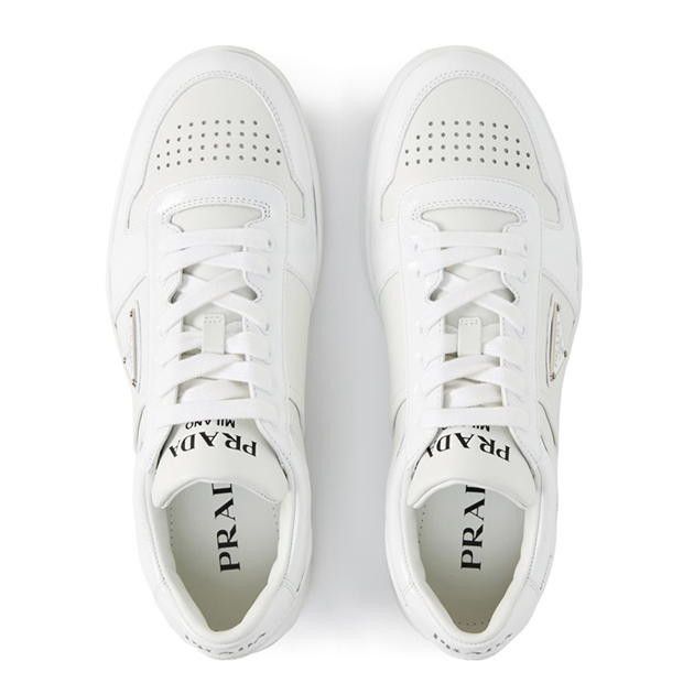 Prada Men'S Downtown Leather Low Top Trainers Size US 8 / EU 41 - 5 Thumbnail