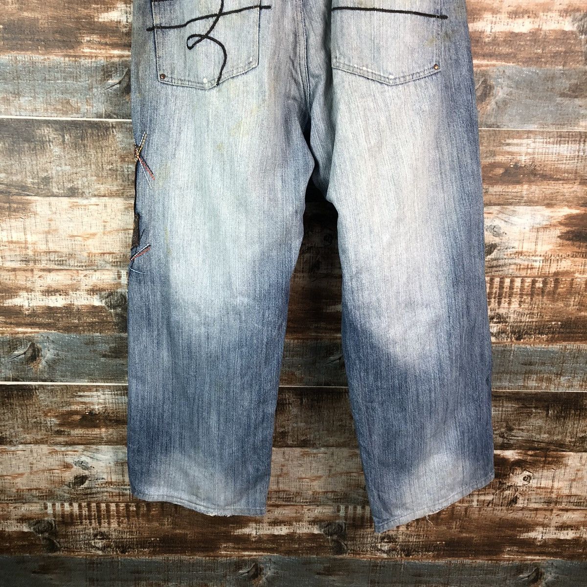 Japanese Brand Lot 29 Blue patchwork Distressed Denim Pants #A2152 Size US 36 / EU 52 - 18 Thumbnail