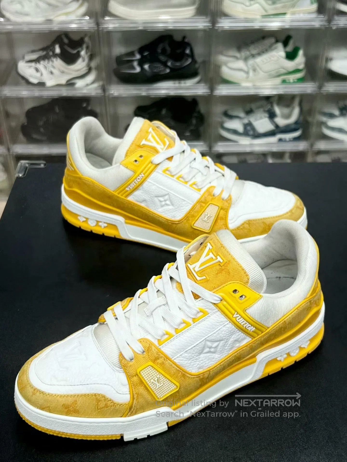 Louis Vuitton lv trainer yellow white sneakers uk9.5. Size US 9.5 / EU 42-43 - 1 Thumbnail