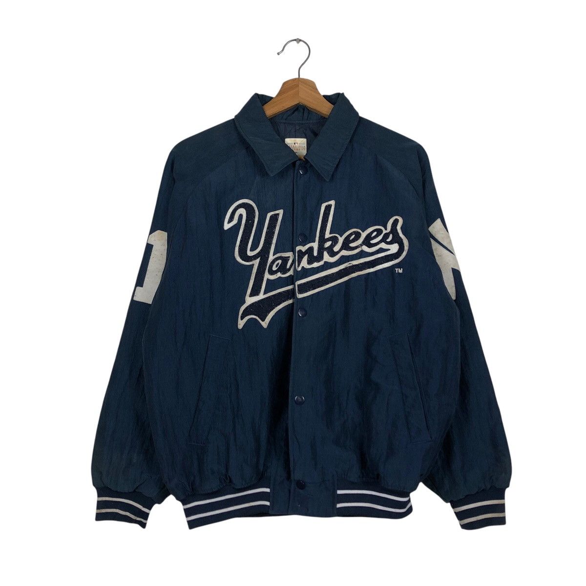 Vintage 📌Vintage Bomber Jacket Yankees Mlb New York Big Logo Size US M / EU 48-50 / 2 - 2 Thumbnail