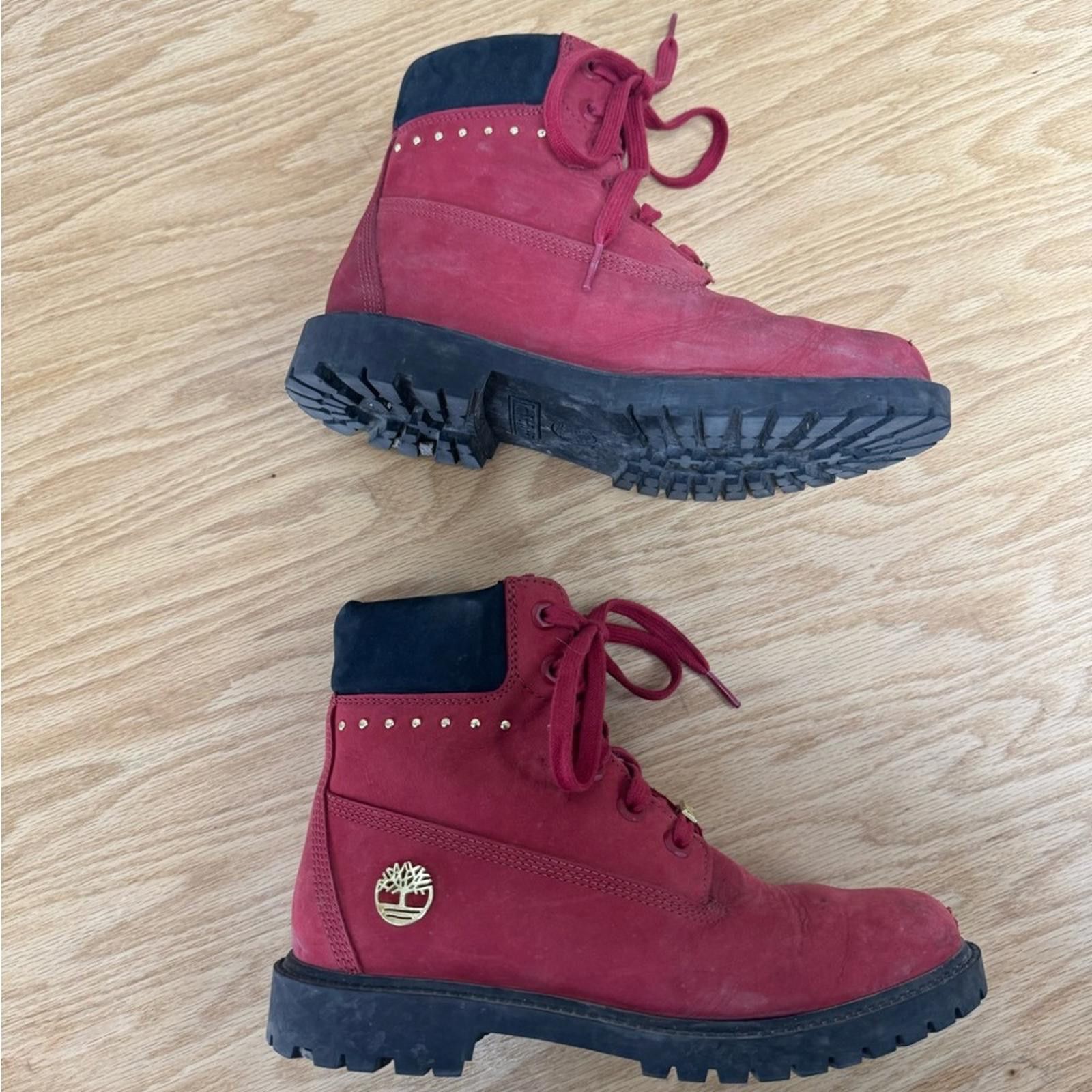 Timberland Timberland Heritage 6" Boots – Red Suede – Size 8 Size US 8 / IT 38 - 5 Thumbnail
