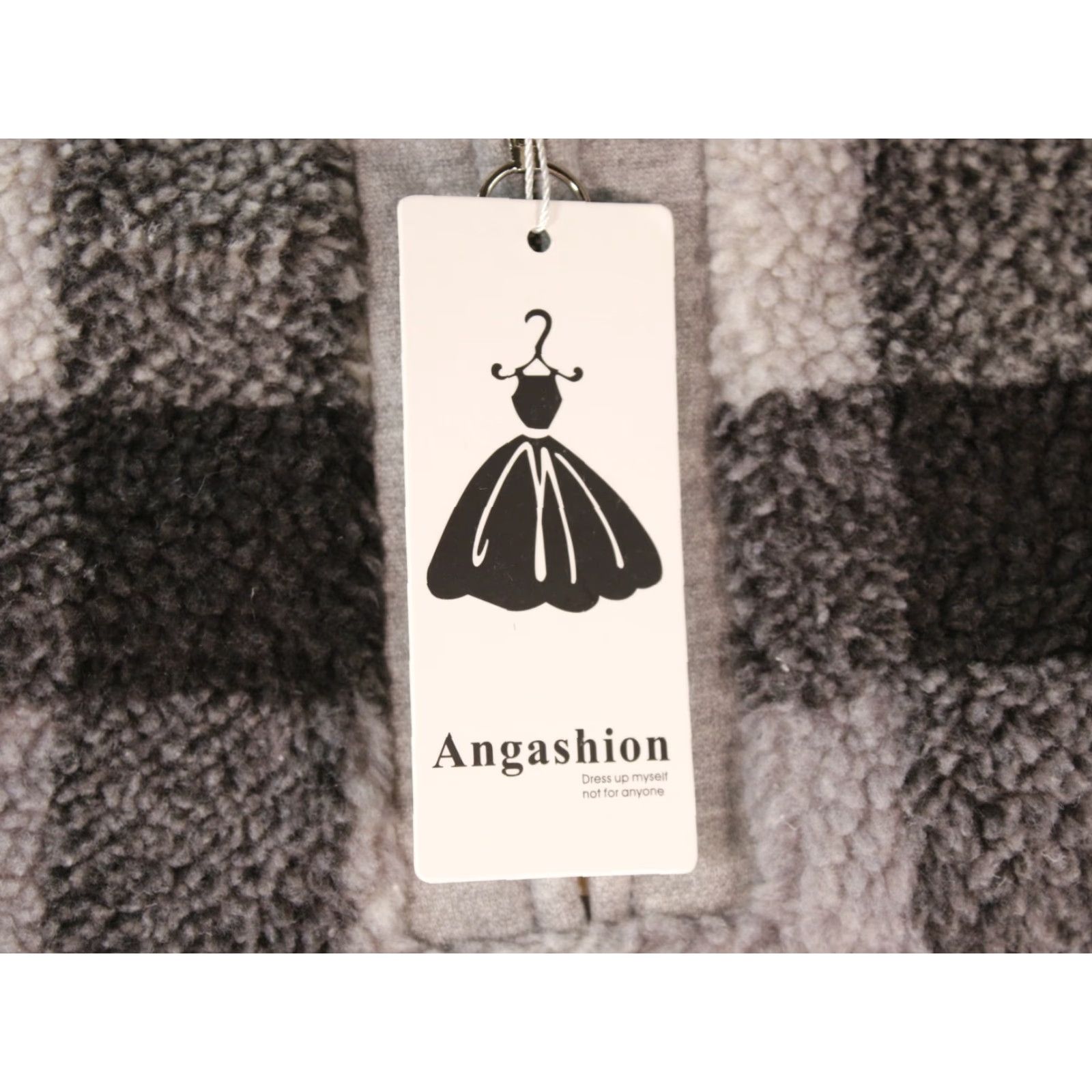 Vintage Angashion Women's Black and White Checkered Buffalo 1/4 Zip Jacket XL White Black Buffalo Checkered Fleece Warm Casual Women's XL Angashion Size XL / US 12-14 / IT 48-50 - 3 Thumbnail