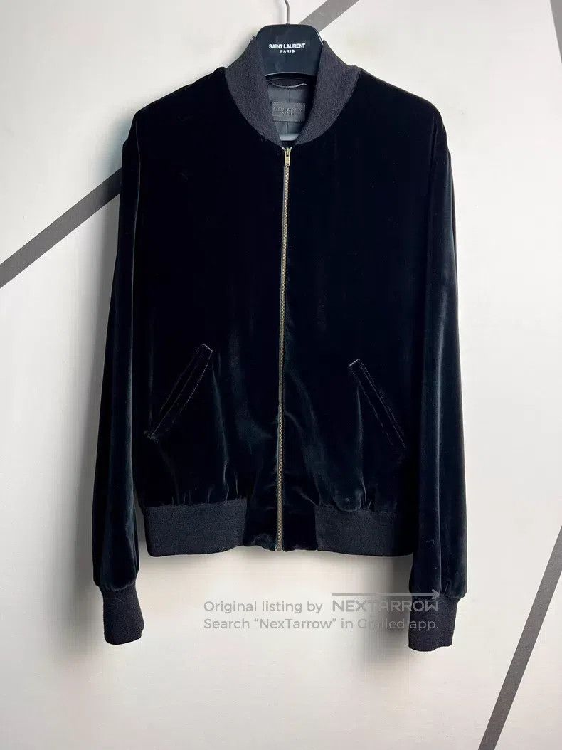 Saint Laurent Paris Saint Laurent Paris Black Chain and Studs Velvet Jacket Size US S / EU 44-46 / 1 - 2 Thumbnail