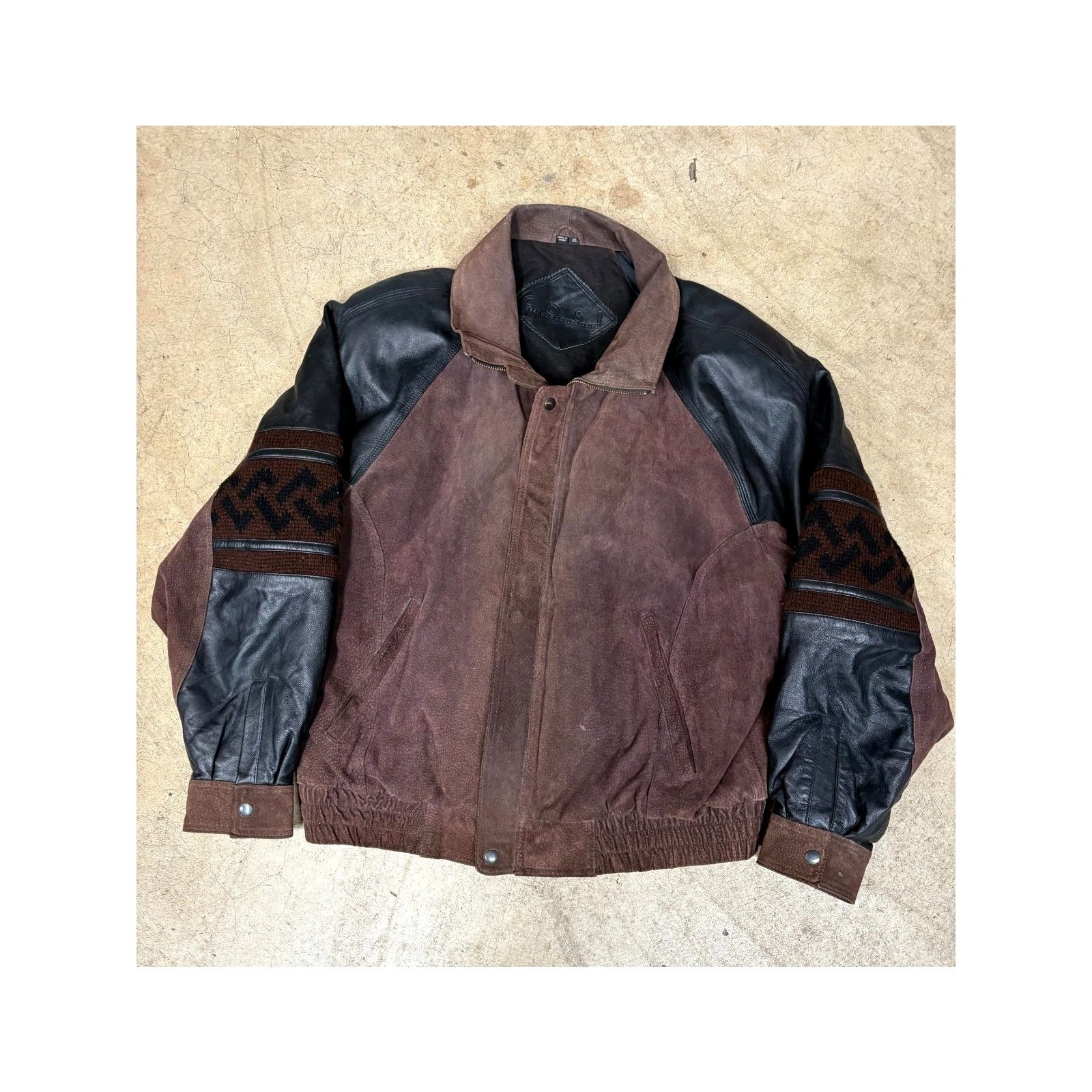 Cos Vintage COS Uomo Leather & Suede Bomber Jacket – XL Size US XL / EU 56 / 4 - 4 Thumbnail