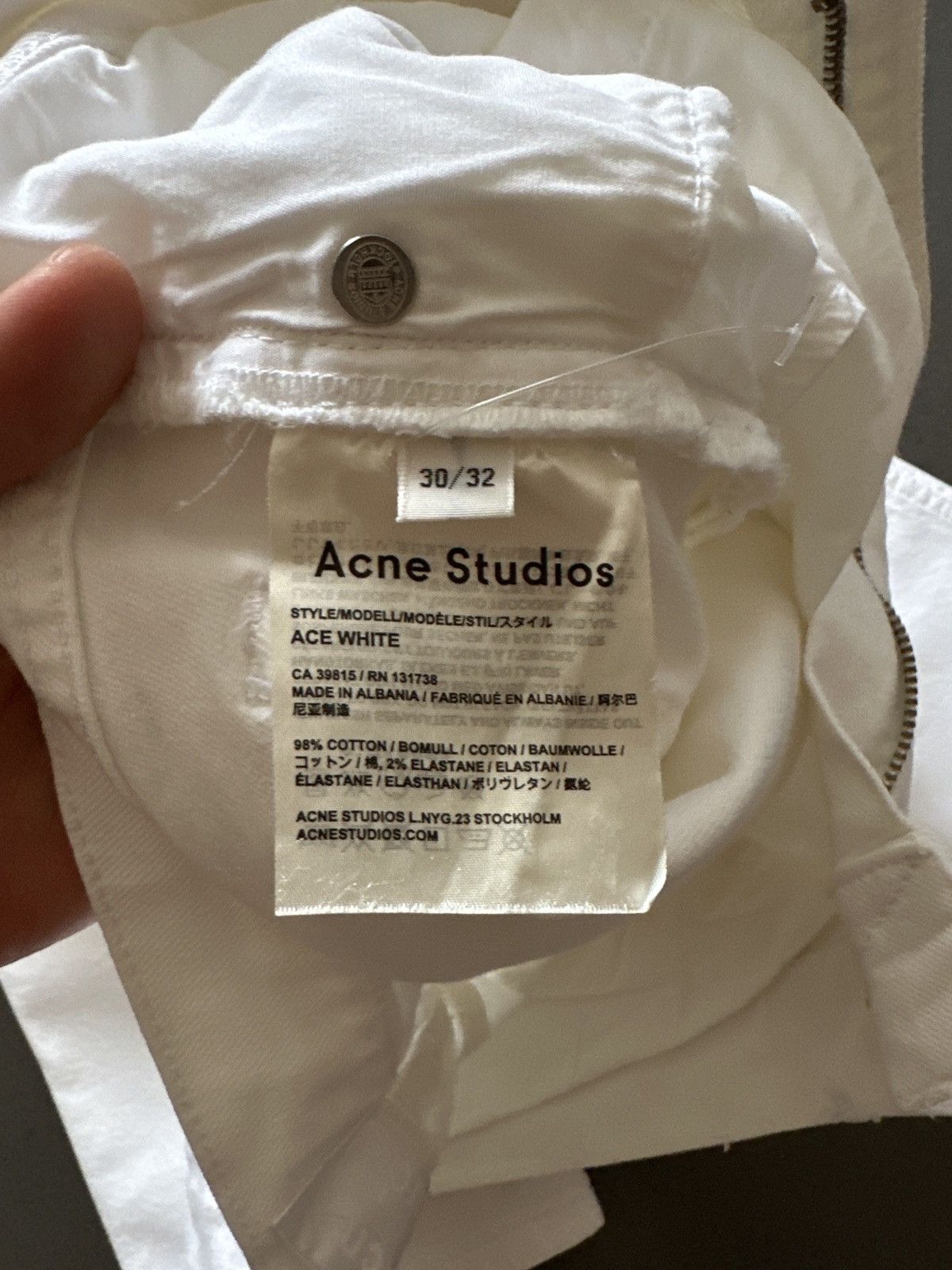 Acne Studios White Jeans Size US 30 / EU 46 - 3 Thumbnail