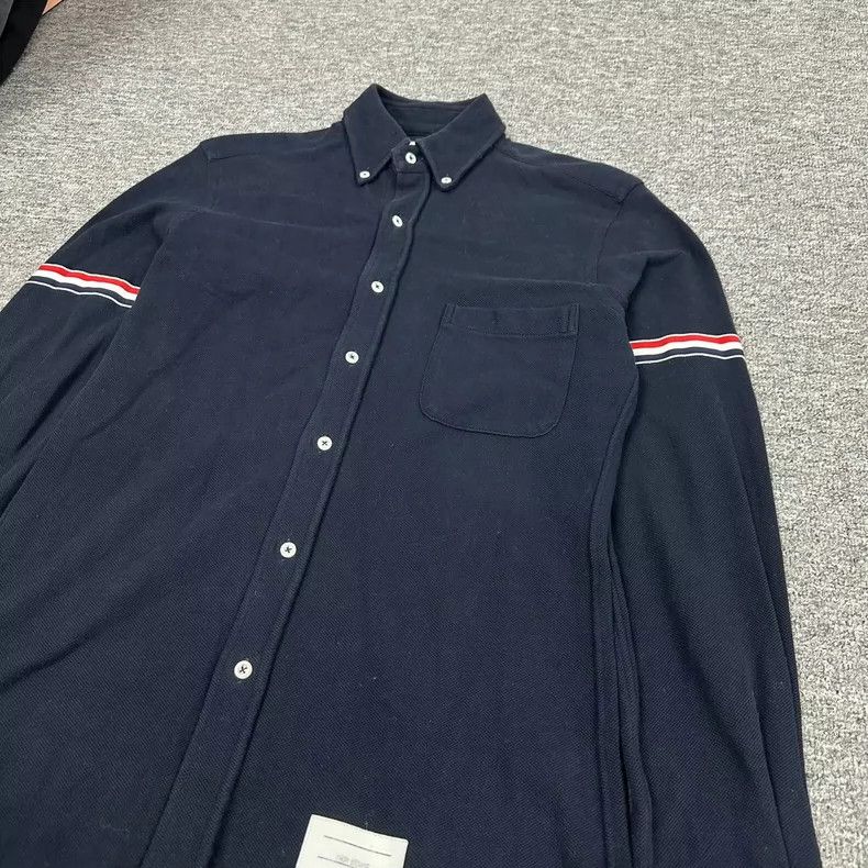Thom Browne Thom Browne Double cuff dark blue shirt Size US S / EU 44-46 / 1 - 4 Thumbnail