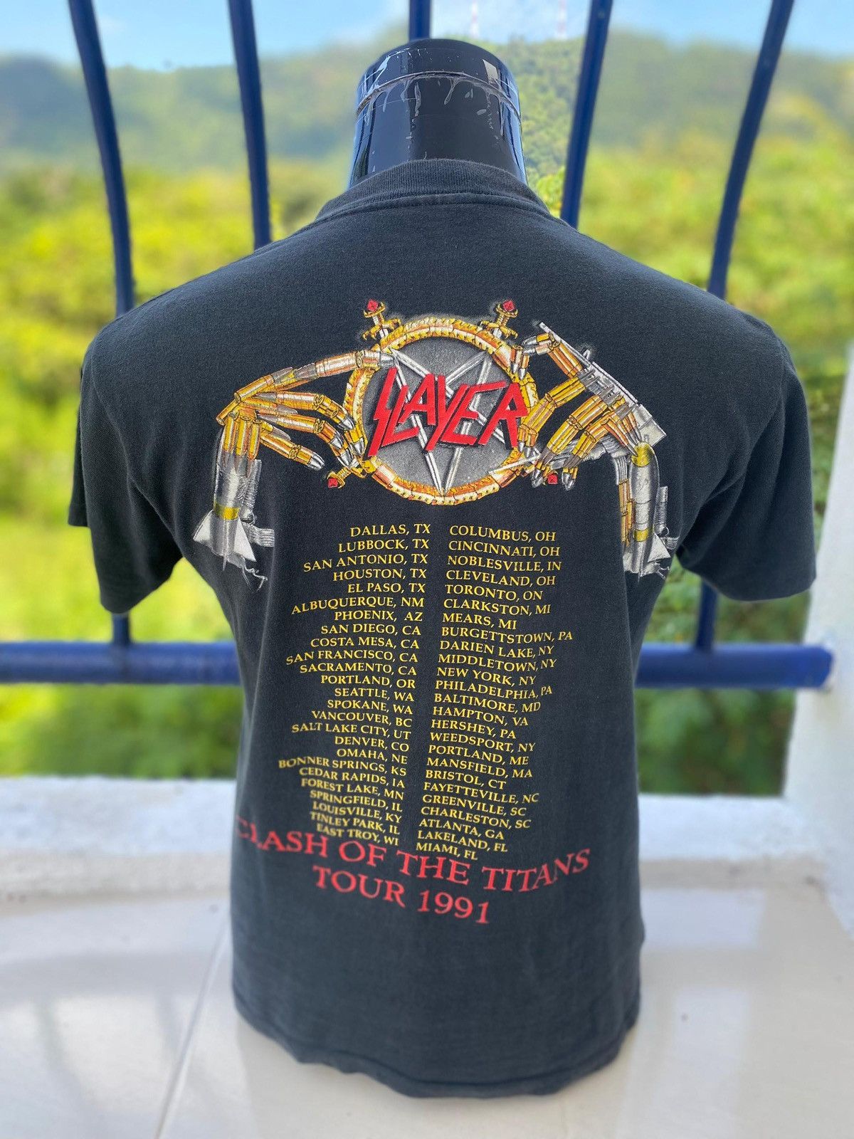 Vintage VINTAGE SLAYER CLASH OF TITANS TOUR 1991 Size US M / EU 48-50 / 2 - 2 Thumbnail