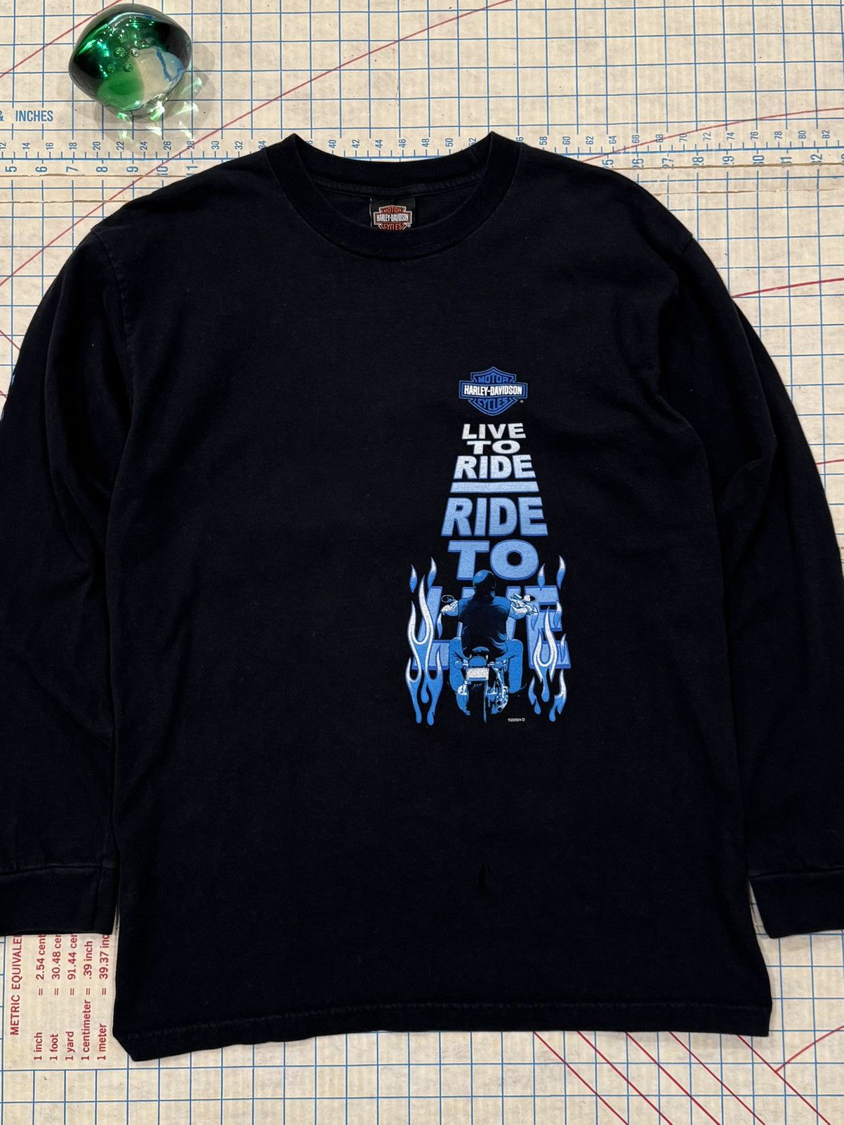 Harley Davidson Harley Davidson Live To Ride Flame Long Sleeve With Flaw Lrg Size US L / EU 52-54 / 3 - 3 Thumbnail