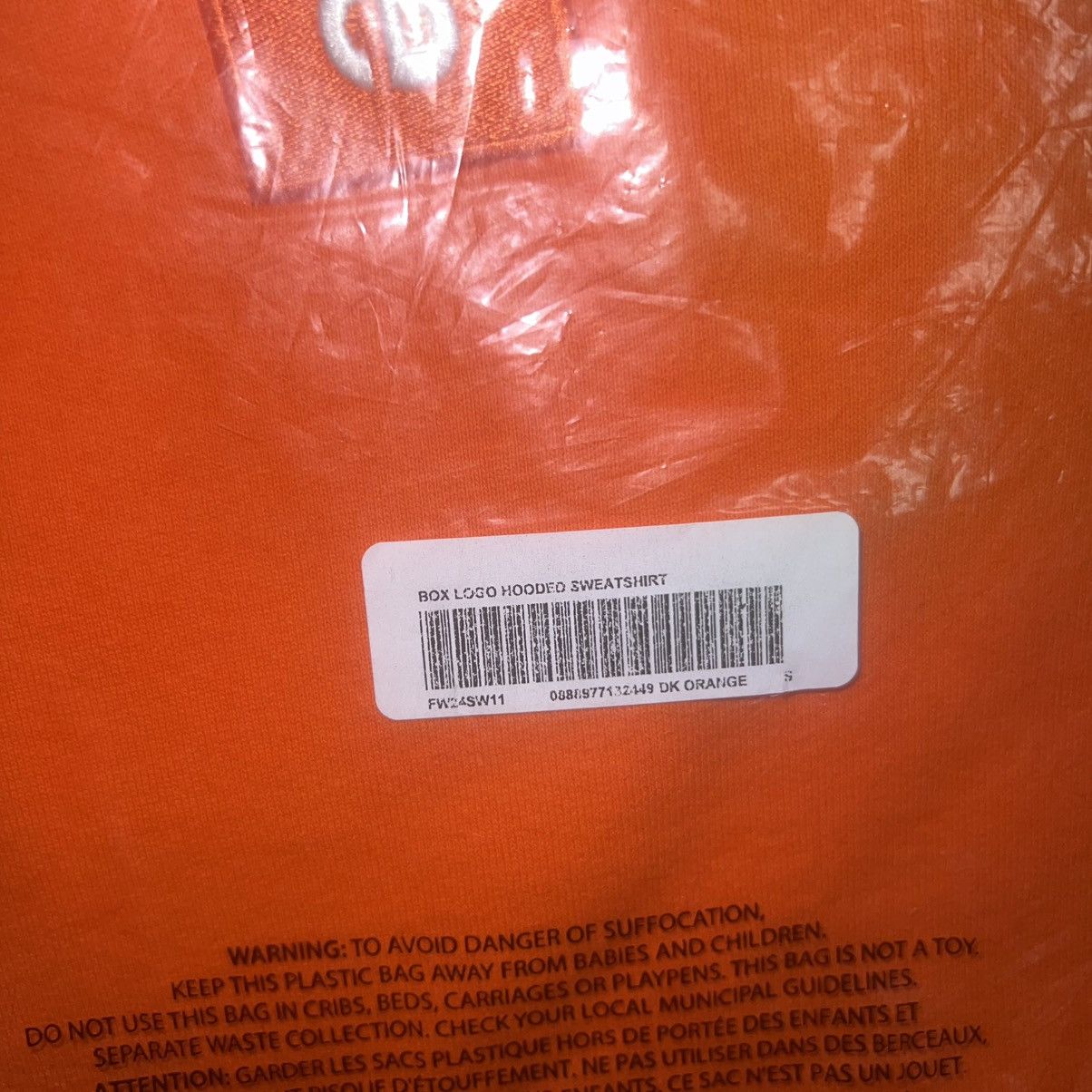 Supreme Supreme Box Logo Sweatshirt FW24 Orange Size: Small Size US S / EU 44-46 / 1 - 4 Thumbnail
