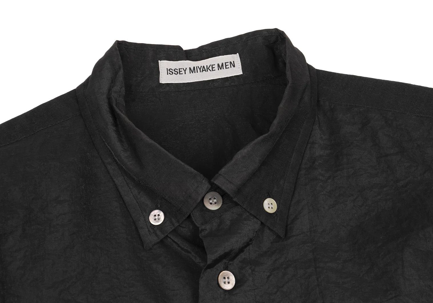 Issey Miyake Cotton Nylon Stitch Design Shirt in Black, Size L Size US L / EU 52-54 / 3 - 3 Thumbnail