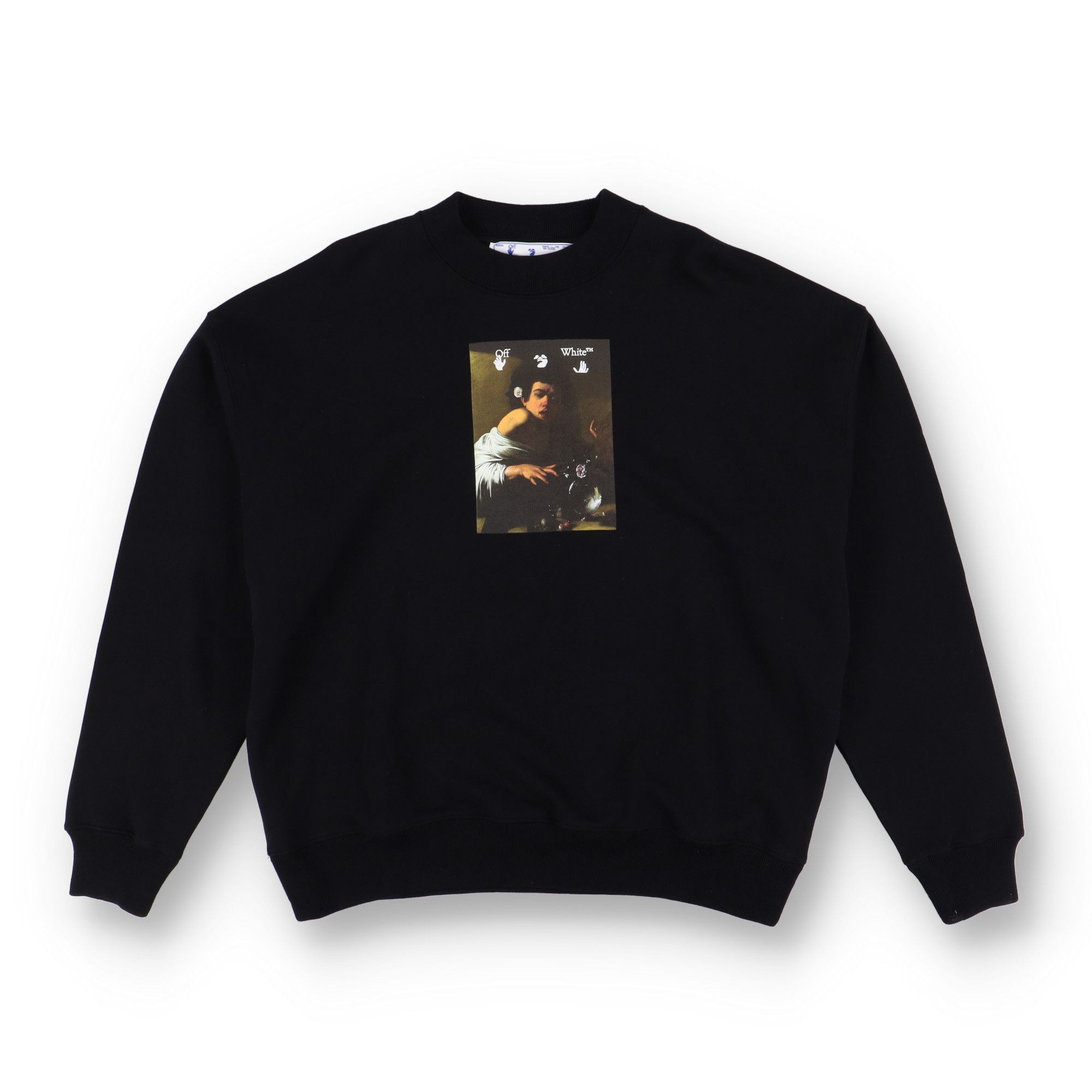 Off-White Black Caravaggio Boy Oversized Skate Sweatshirt Size US M / EU 48-50 / 2 - 1 Thumbnail