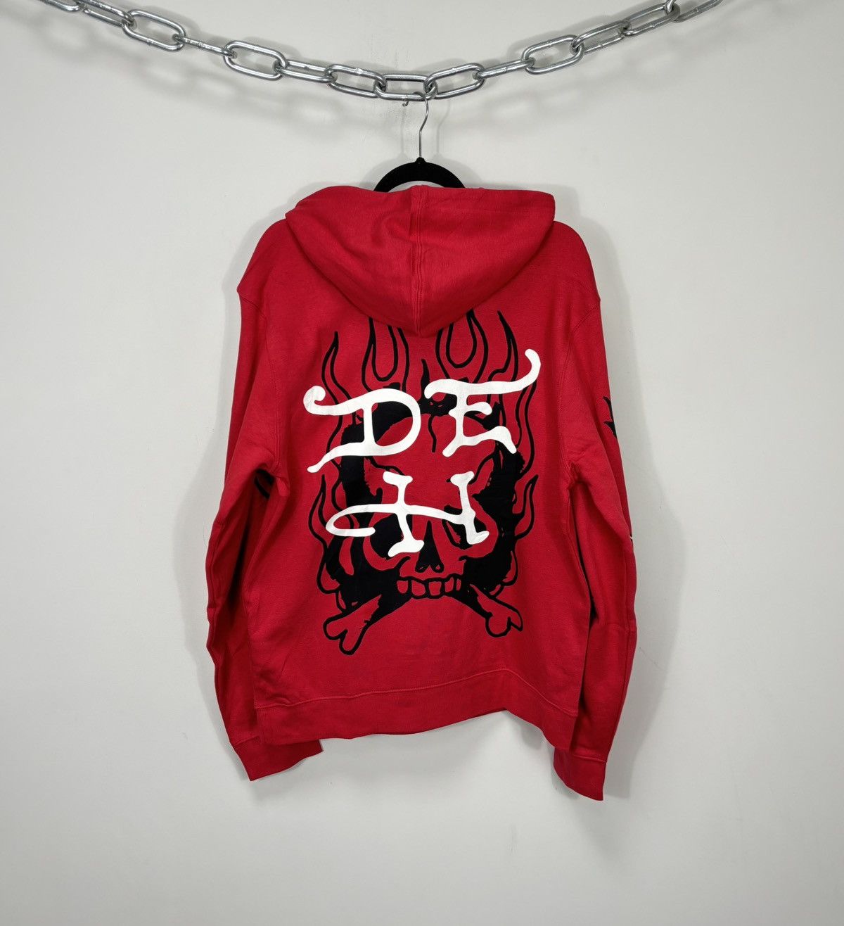 Christian Audigier Ed Hardy Y2K Skull Snake In Fire Big Logo NEW Hype Hoodie Size US M / EU 48-50 / 2 - 2 Thumbnail