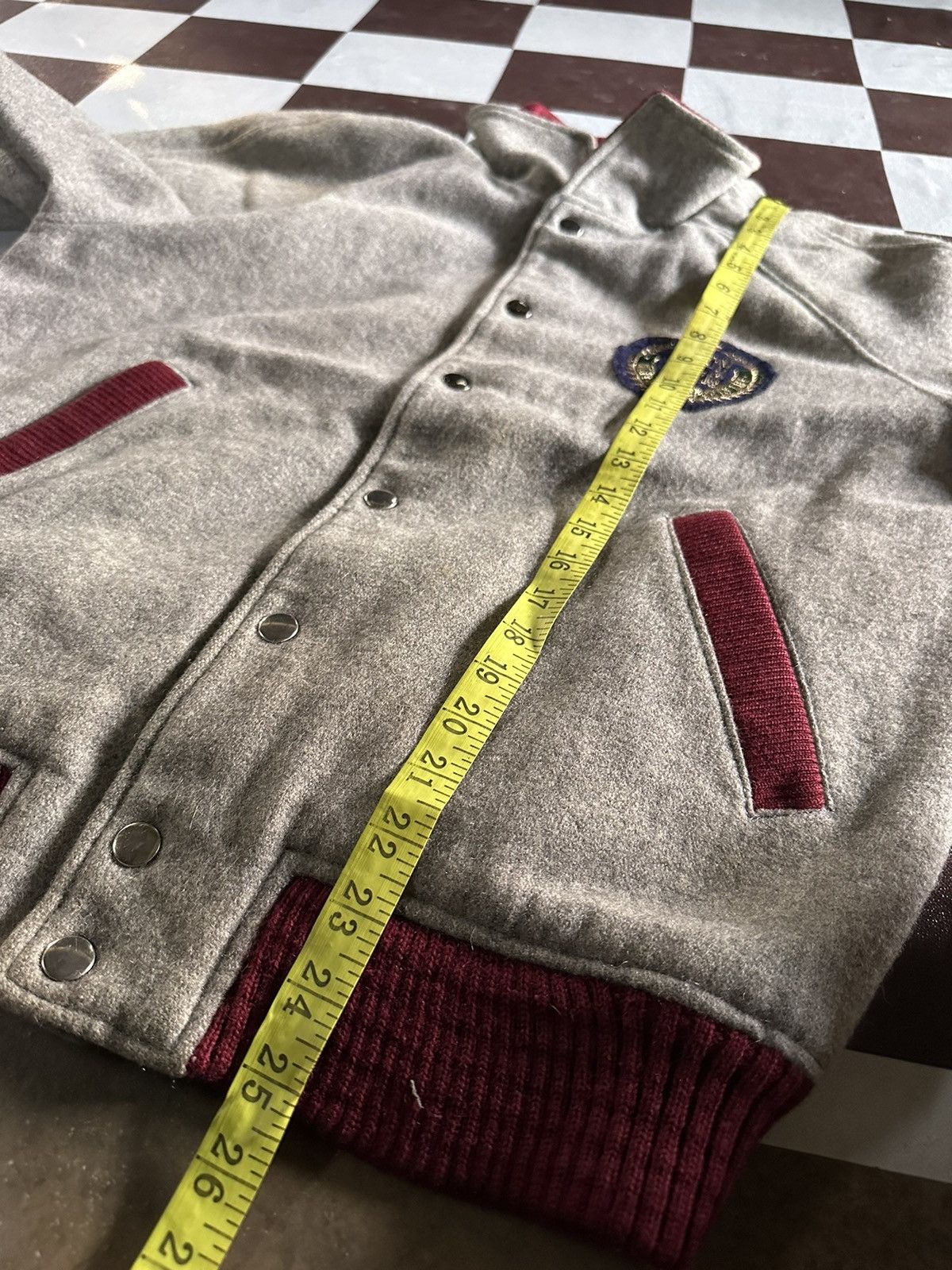 Vintage Troy bos wool varsity jacket Size US L / EU 52-54 / 3 - 6 Thumbnail